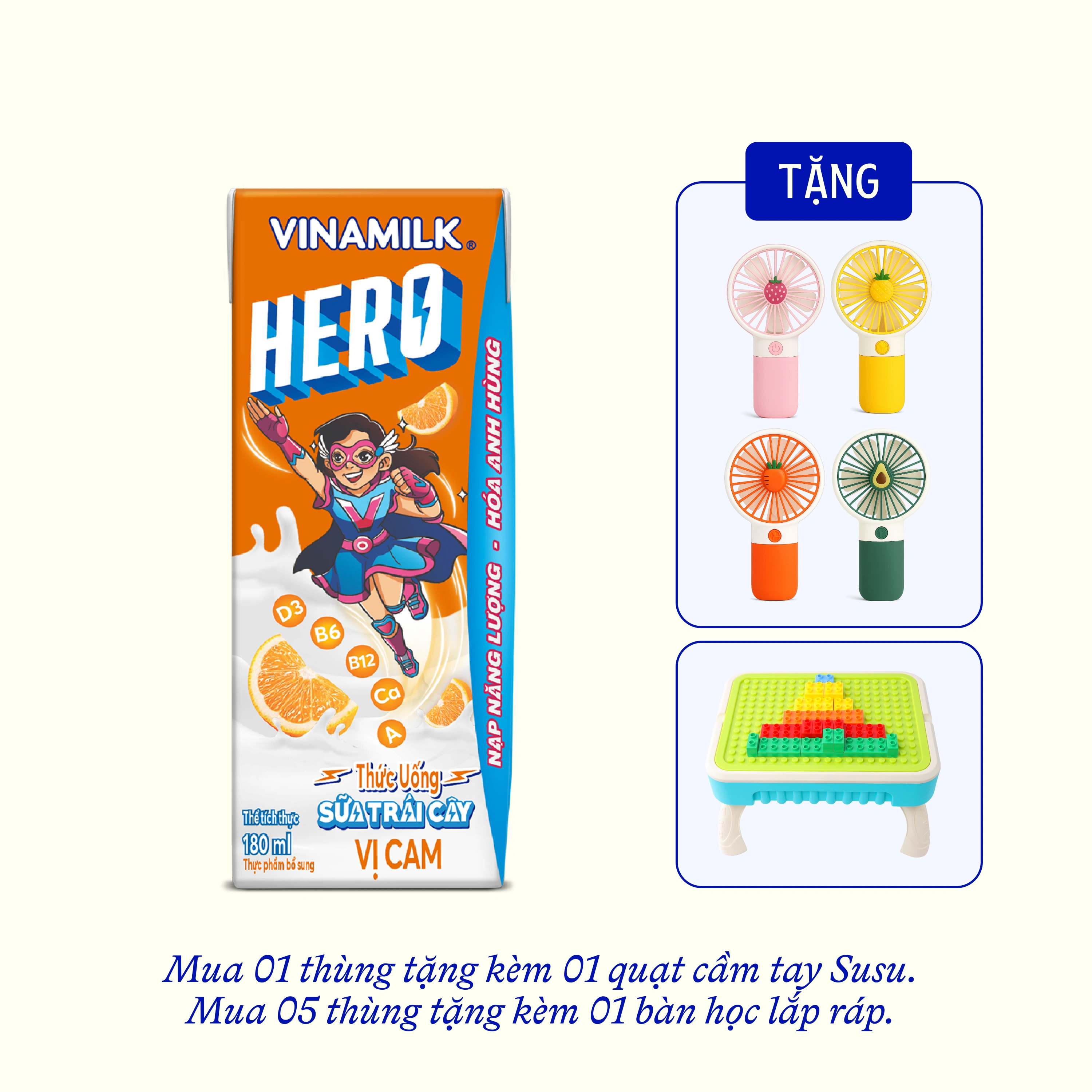 Sữa trái cây Hero Hương Cam 180ml