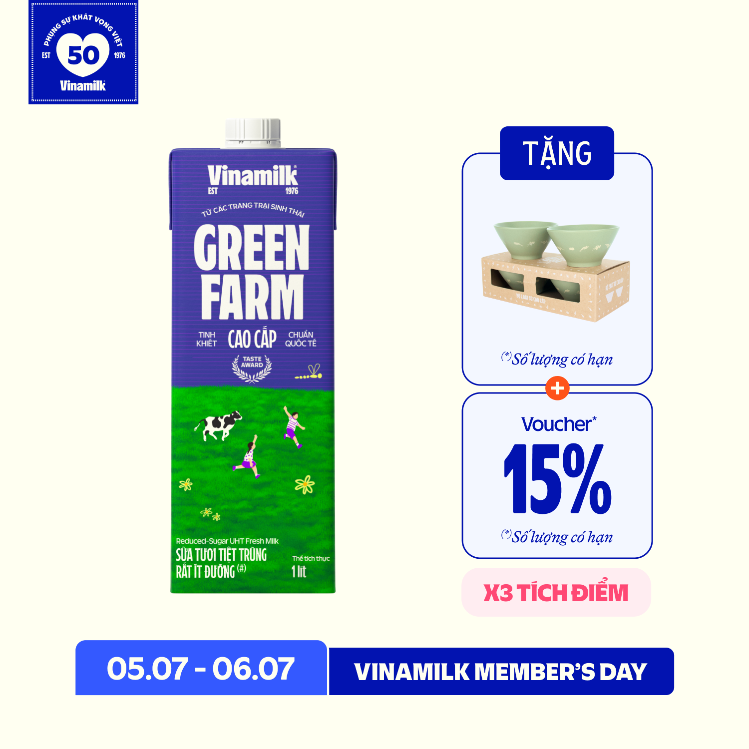 UHT Fresh Milk Green Farm Very little sugar 1L