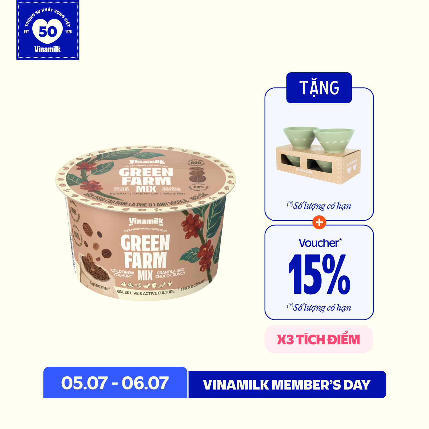 Spoonable Yoghurt Green Farm High protein cold brew coffee chocolate cereal 121g