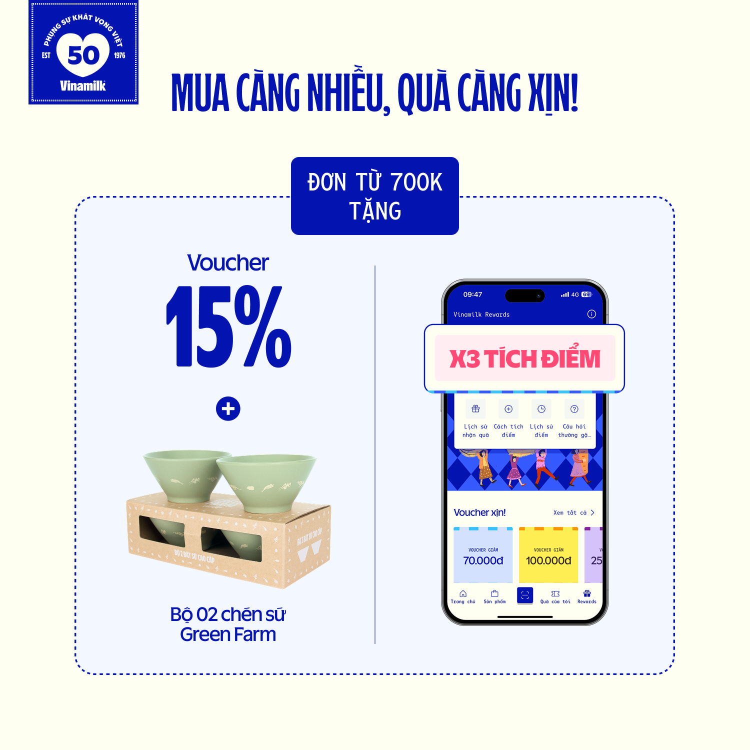 Sữa hạt Vinamilk 9 loại hạt ít đường 1L
