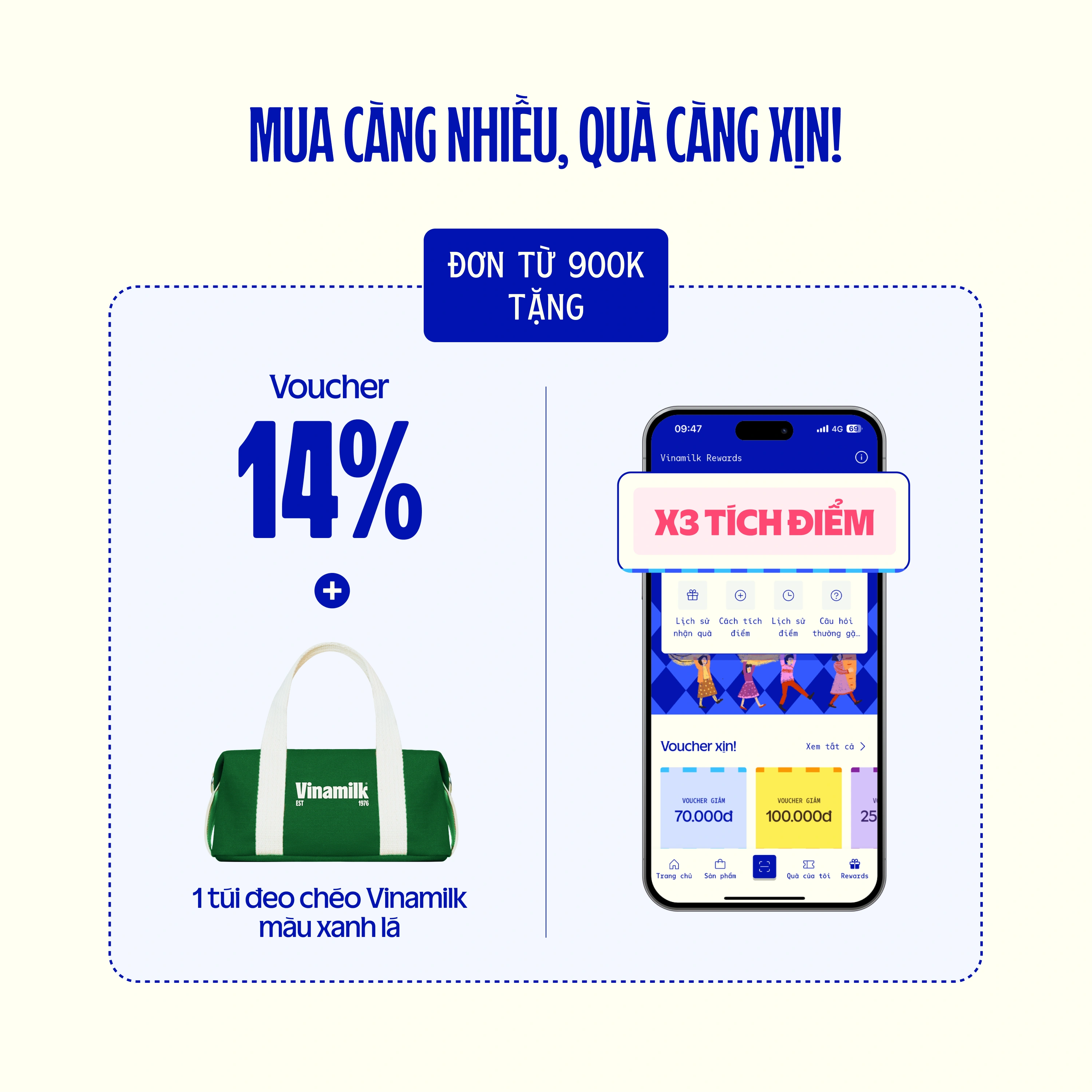 Sữa hạt Vinamilk 9 loại hạt ít đường 1L