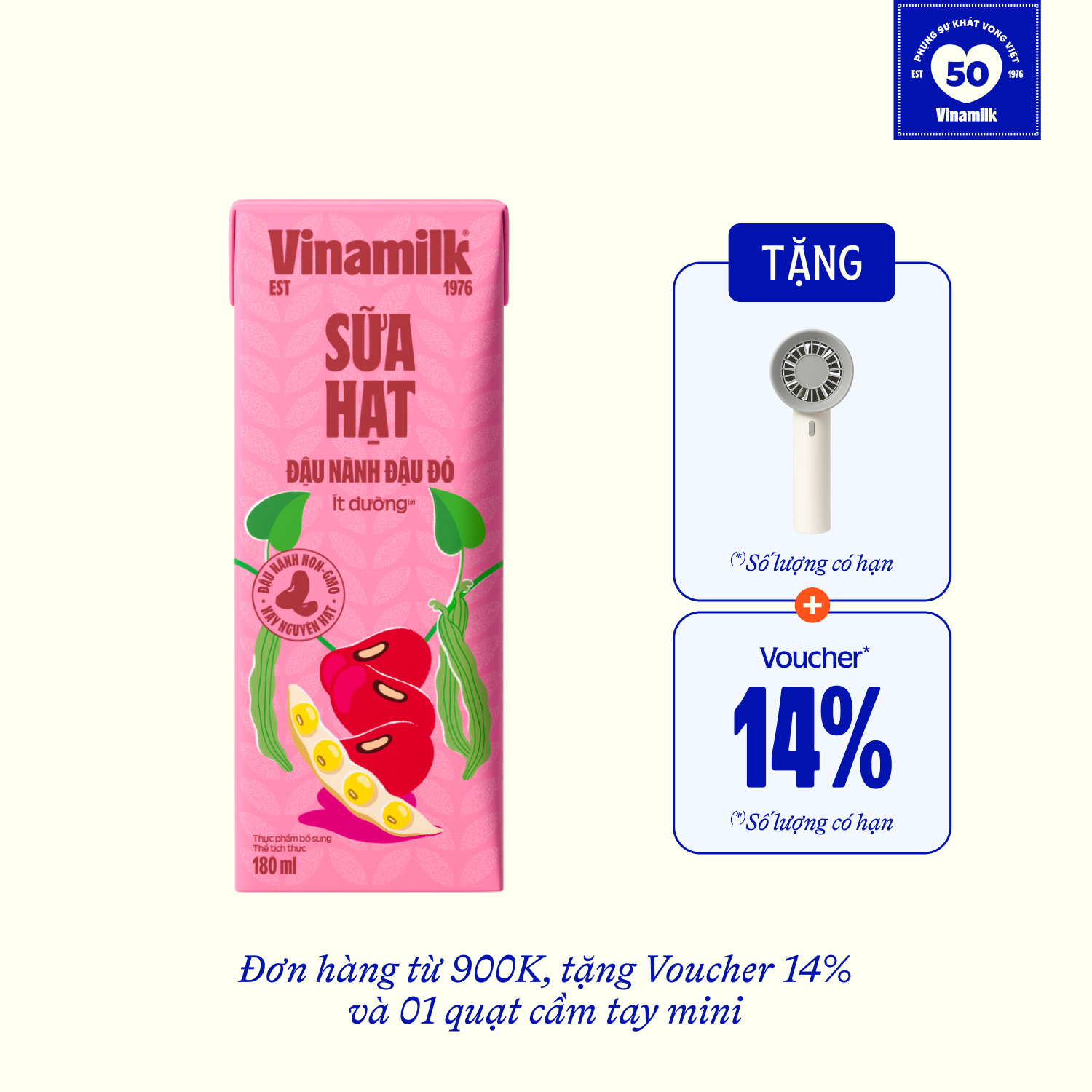 Nut Milk Vinamilk Soybeans Red beans 180ml