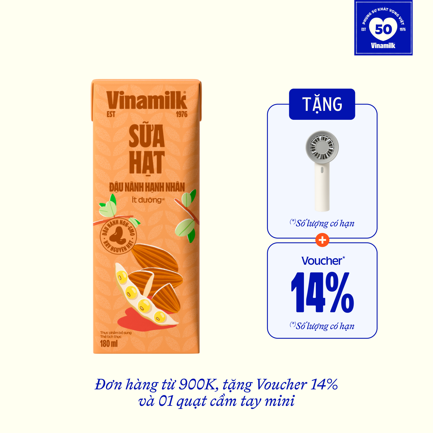 Nut Milk Vinamilk Almond Soybeans 180ml