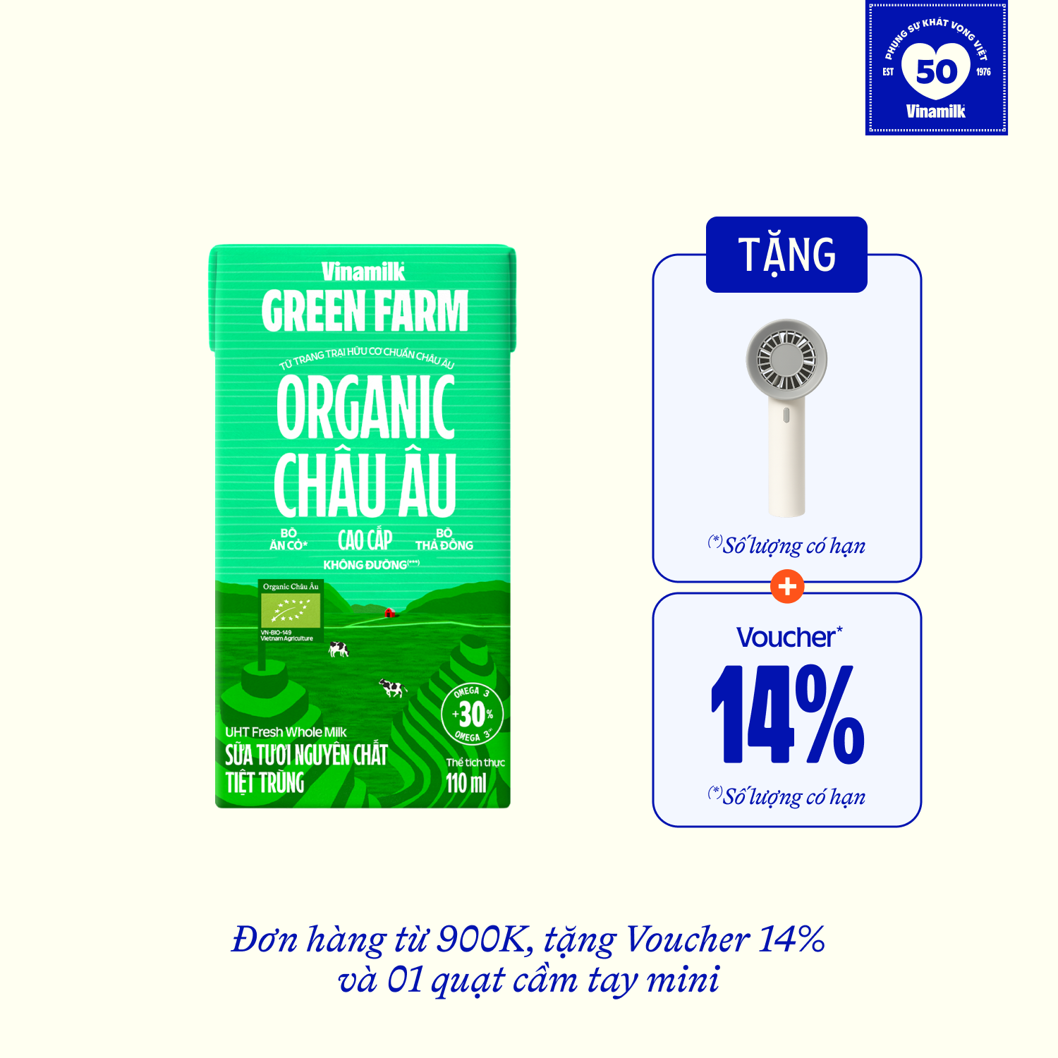 Sữa Tươi Tiệt Trùng Green Farm Organic - Hộp 110ml