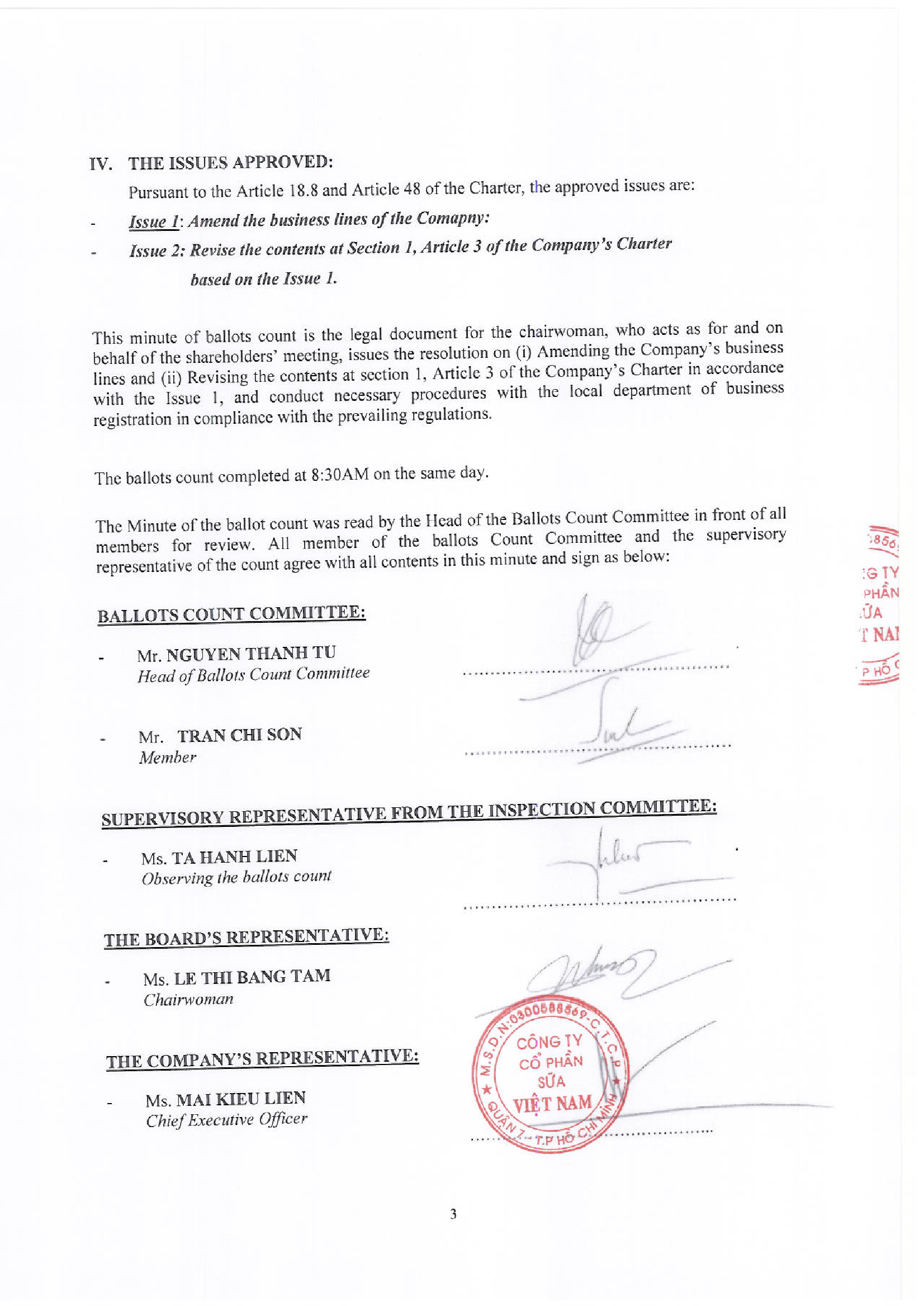 Minute of Ballots Count 3