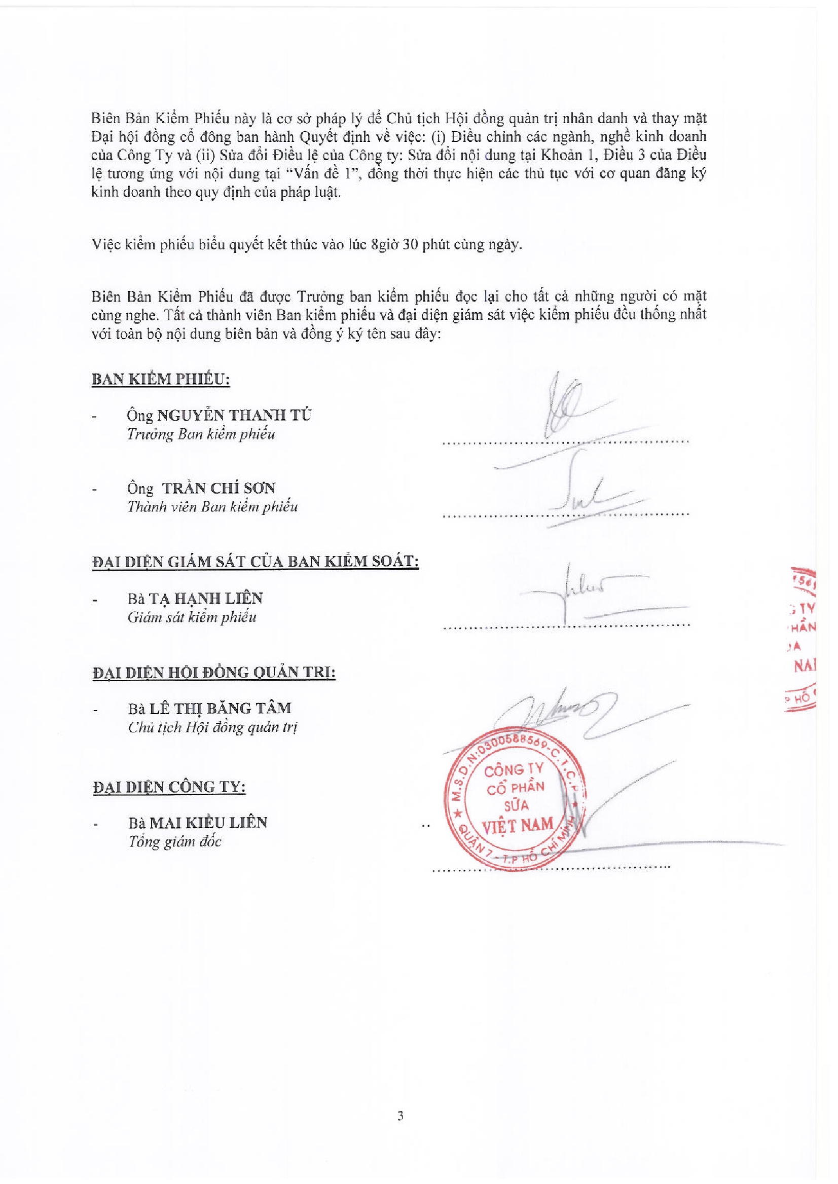 Biên Bản Kiểm Phiếu 3