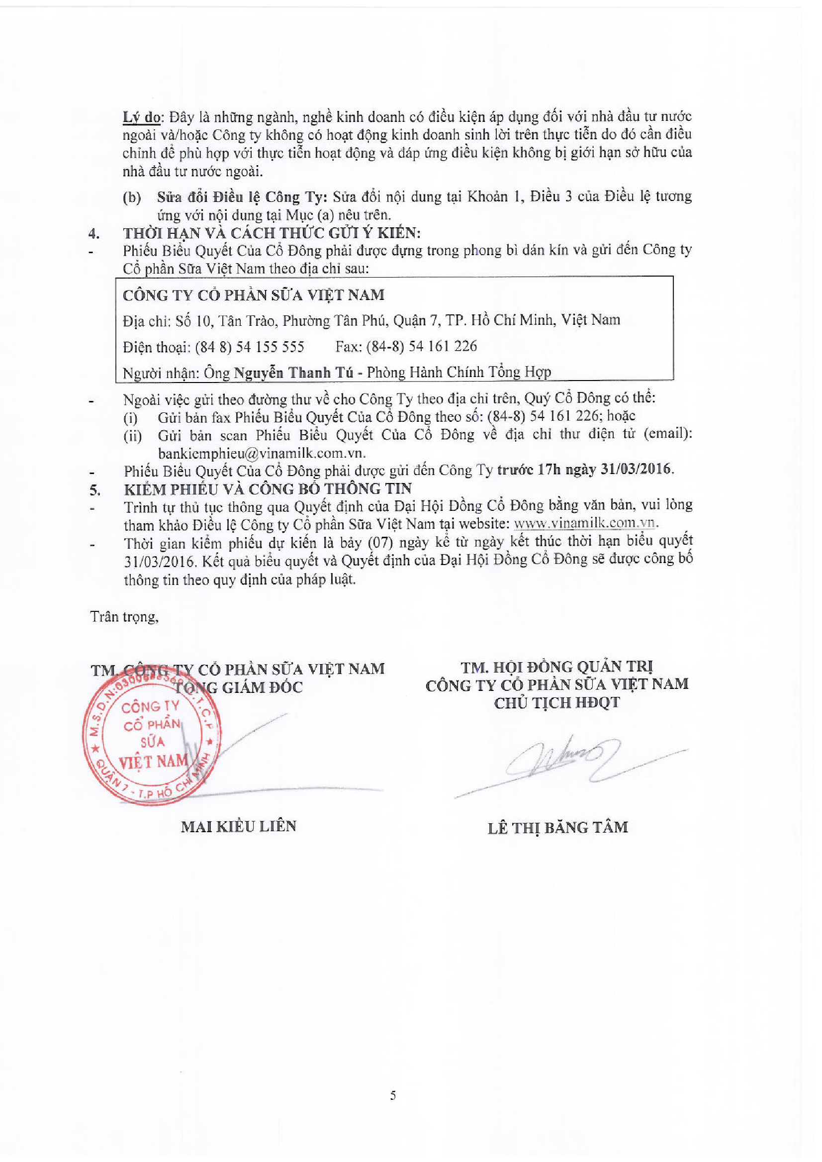 Biên Bản Kiểm Phiếu 5