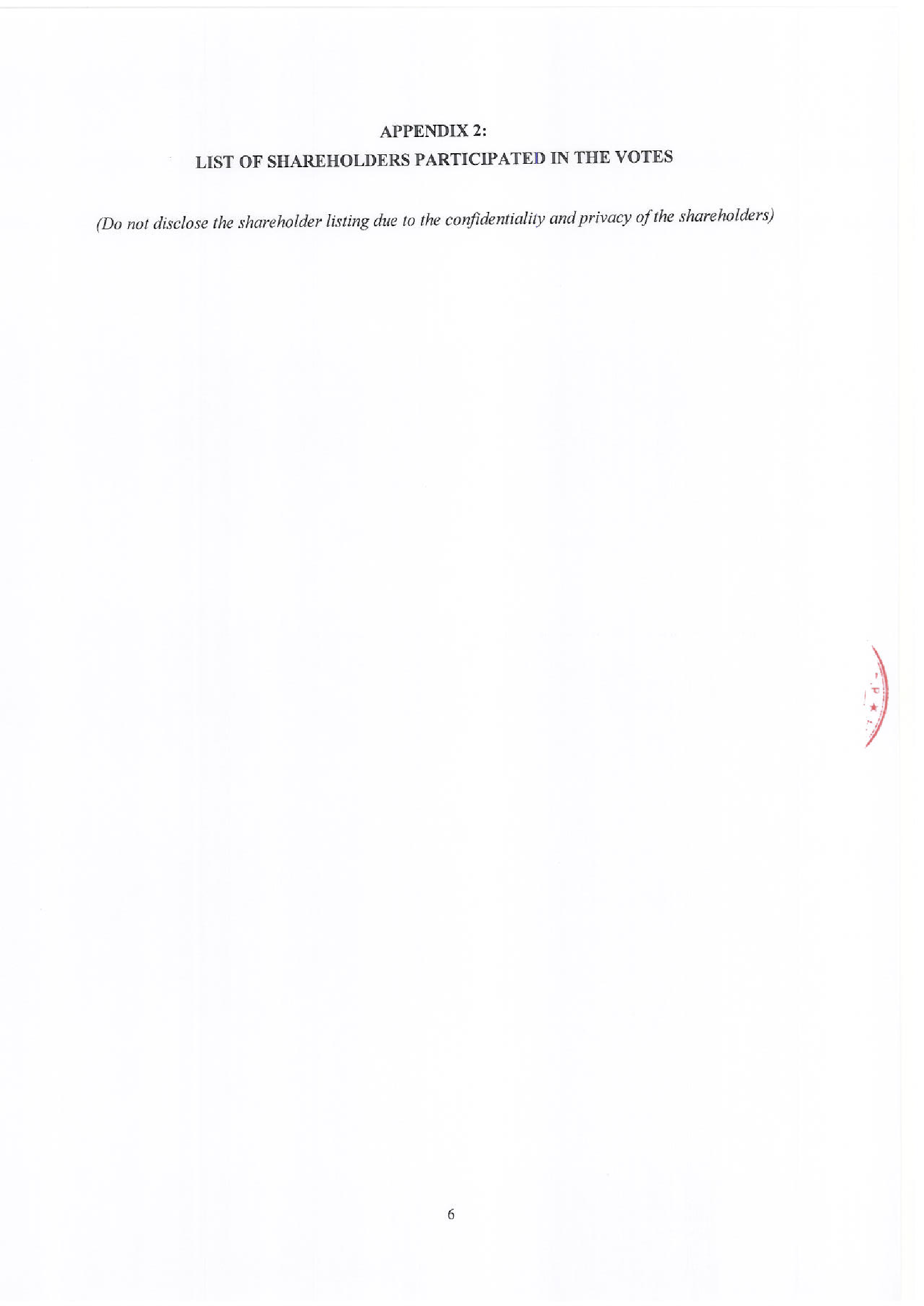 Minute of Ballots Count 6