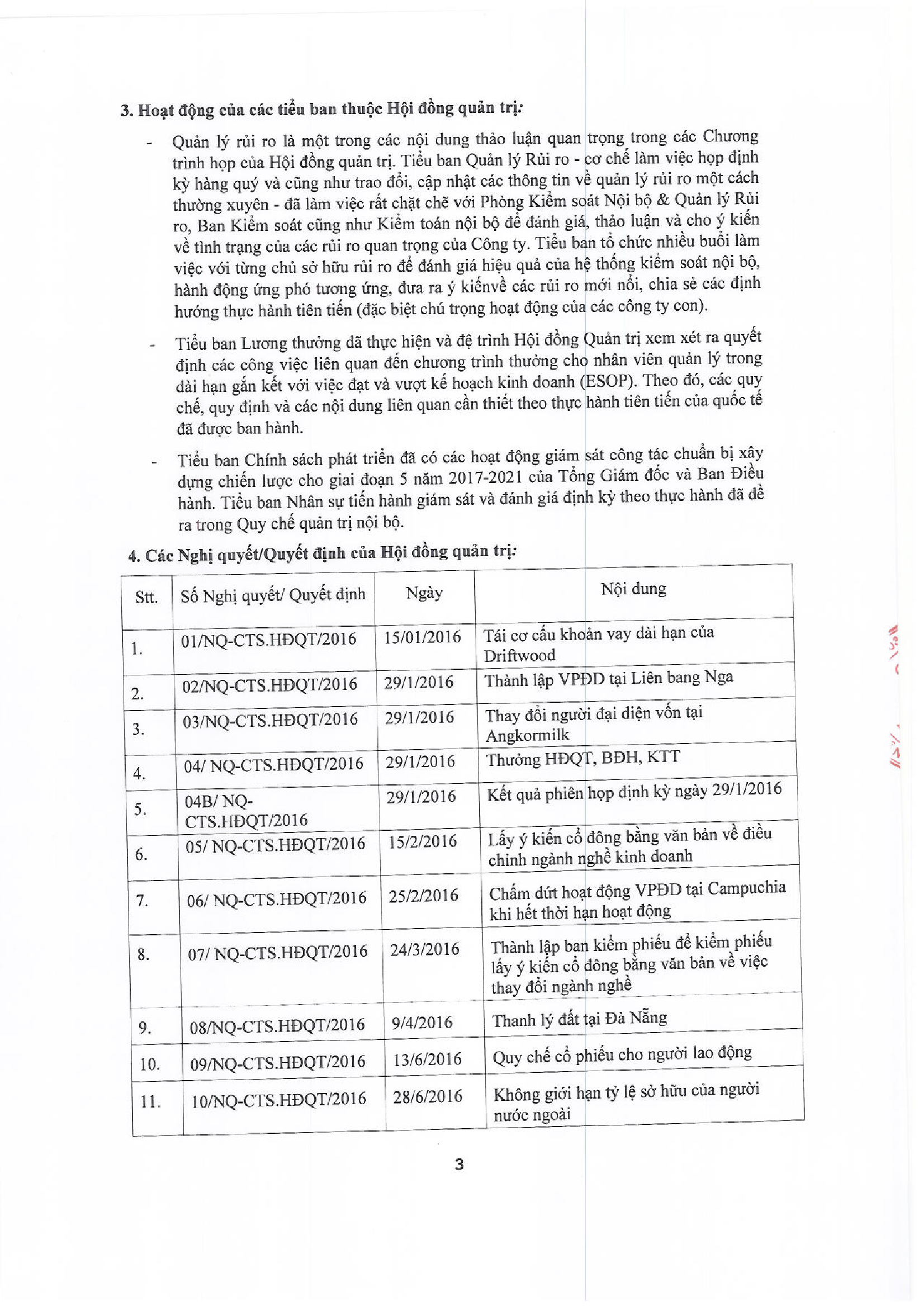 Báo cáo quản trị công ty 6 tháng đầu năm 2016 3