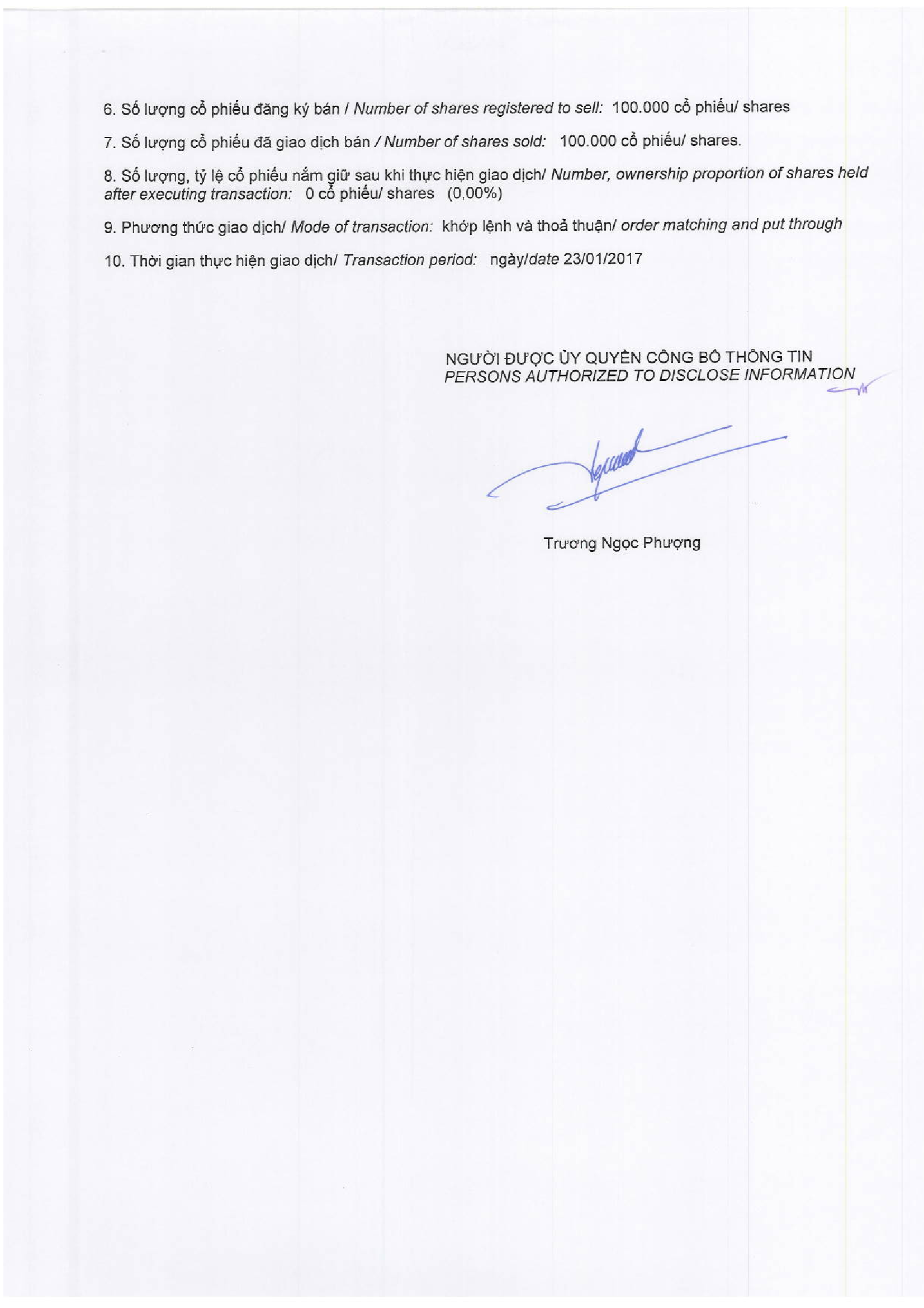 Report on results of transaction in shares of related institutional to internal person 10/2017 - BCGD 2