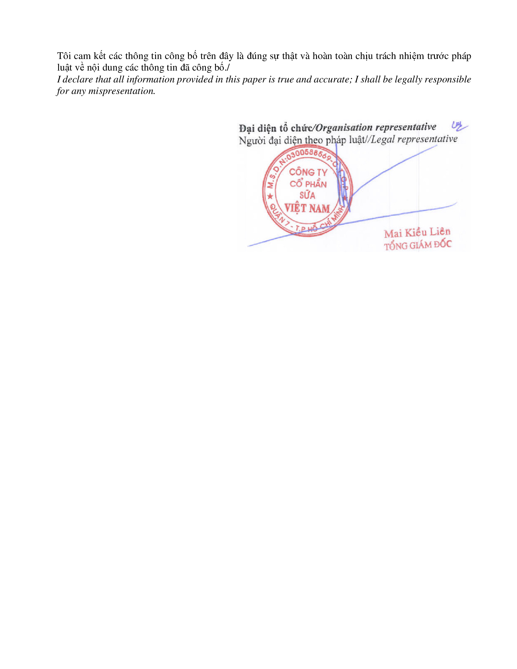 Disclosure of information on the state securities commission's portal and Ho Chi Minh stock exchange's portal 2