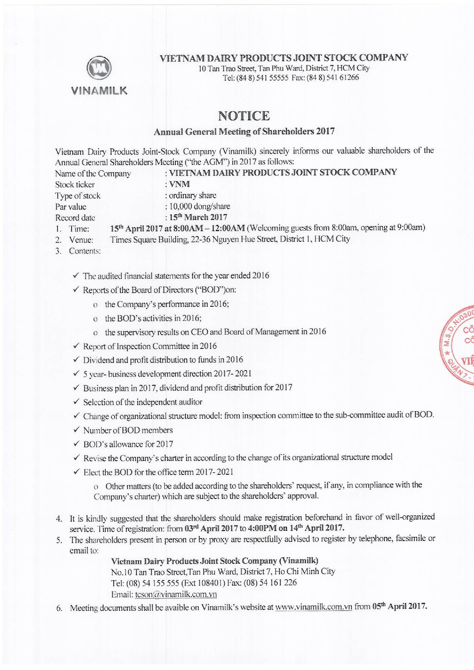 Notice annual general meeting of shareholders 2017 1