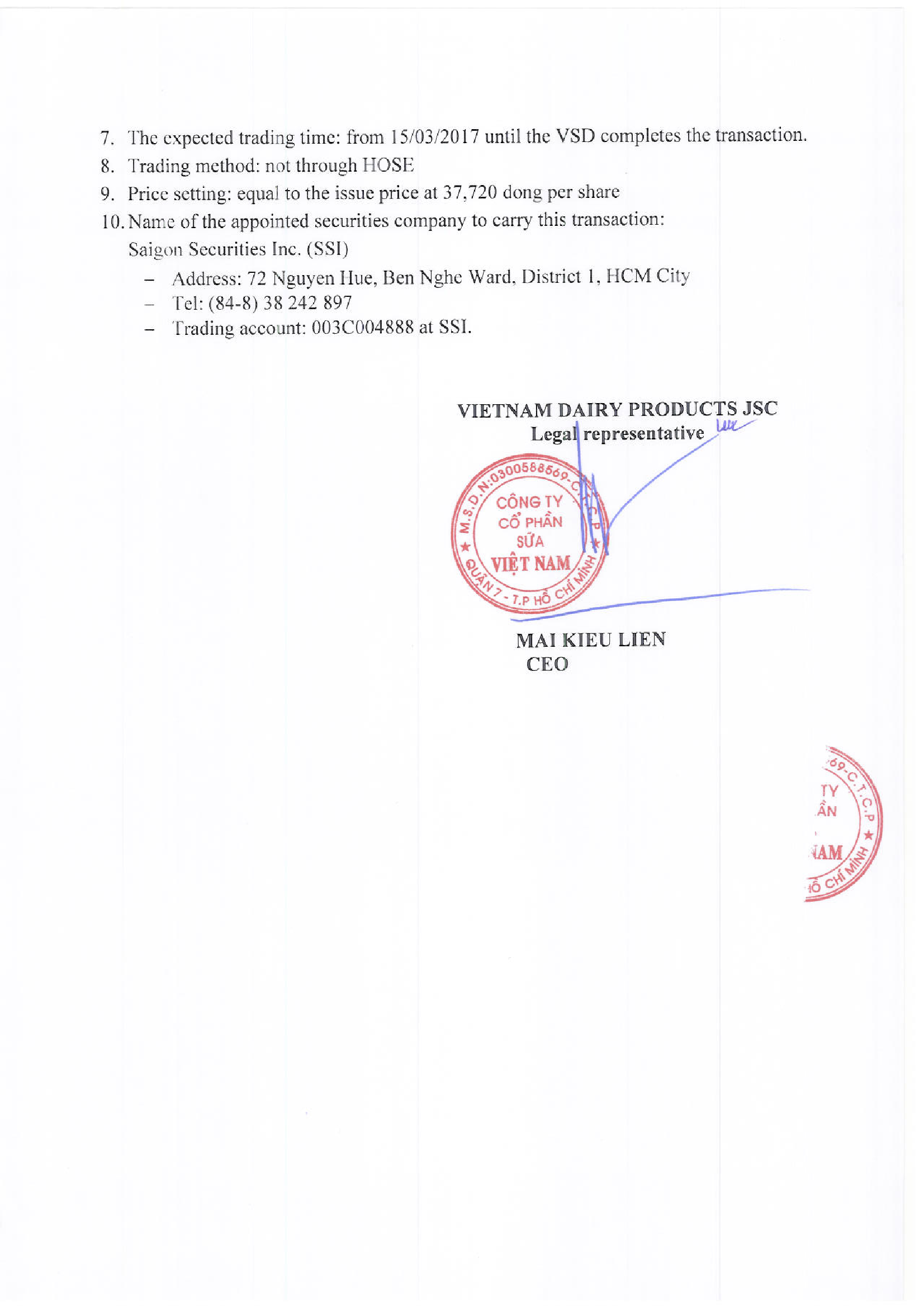 Annoucement of buying back shares 2