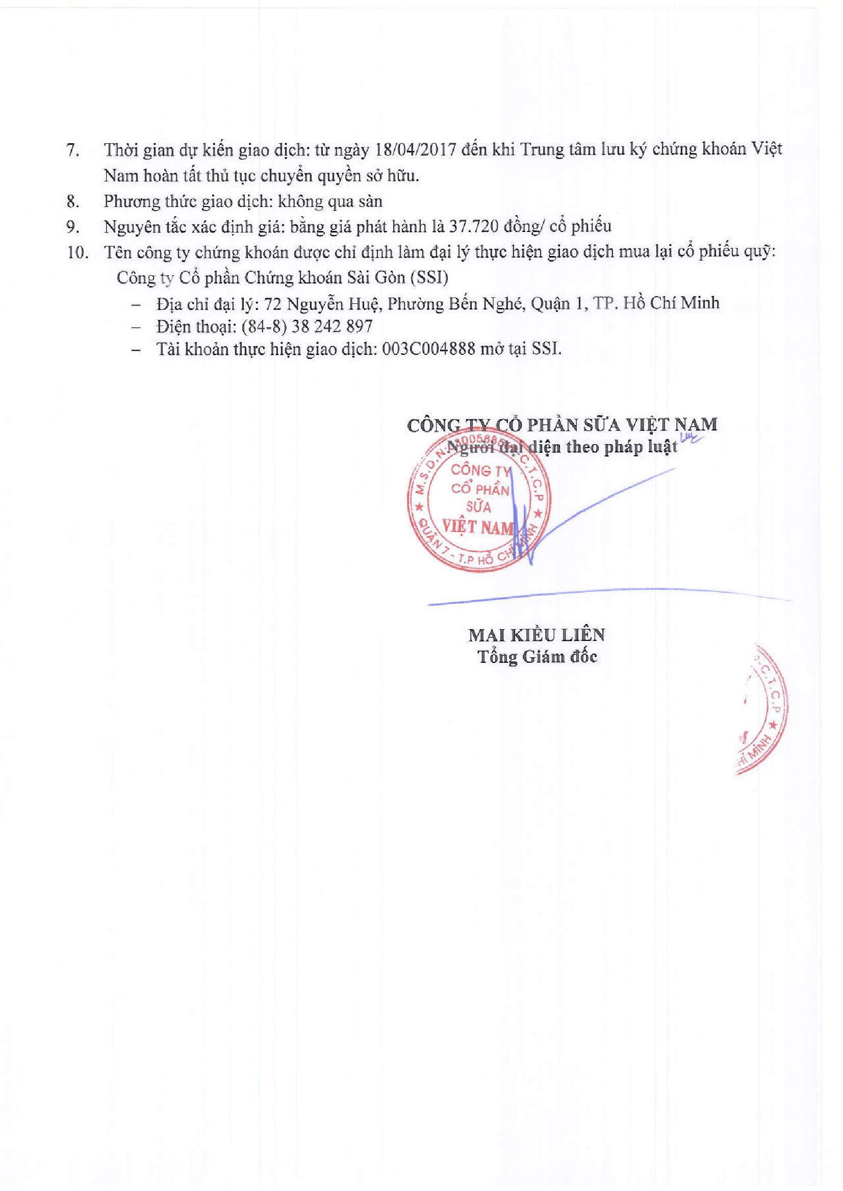 Báo cáo giao dịch mua lại cổ phiểu quỹ 2