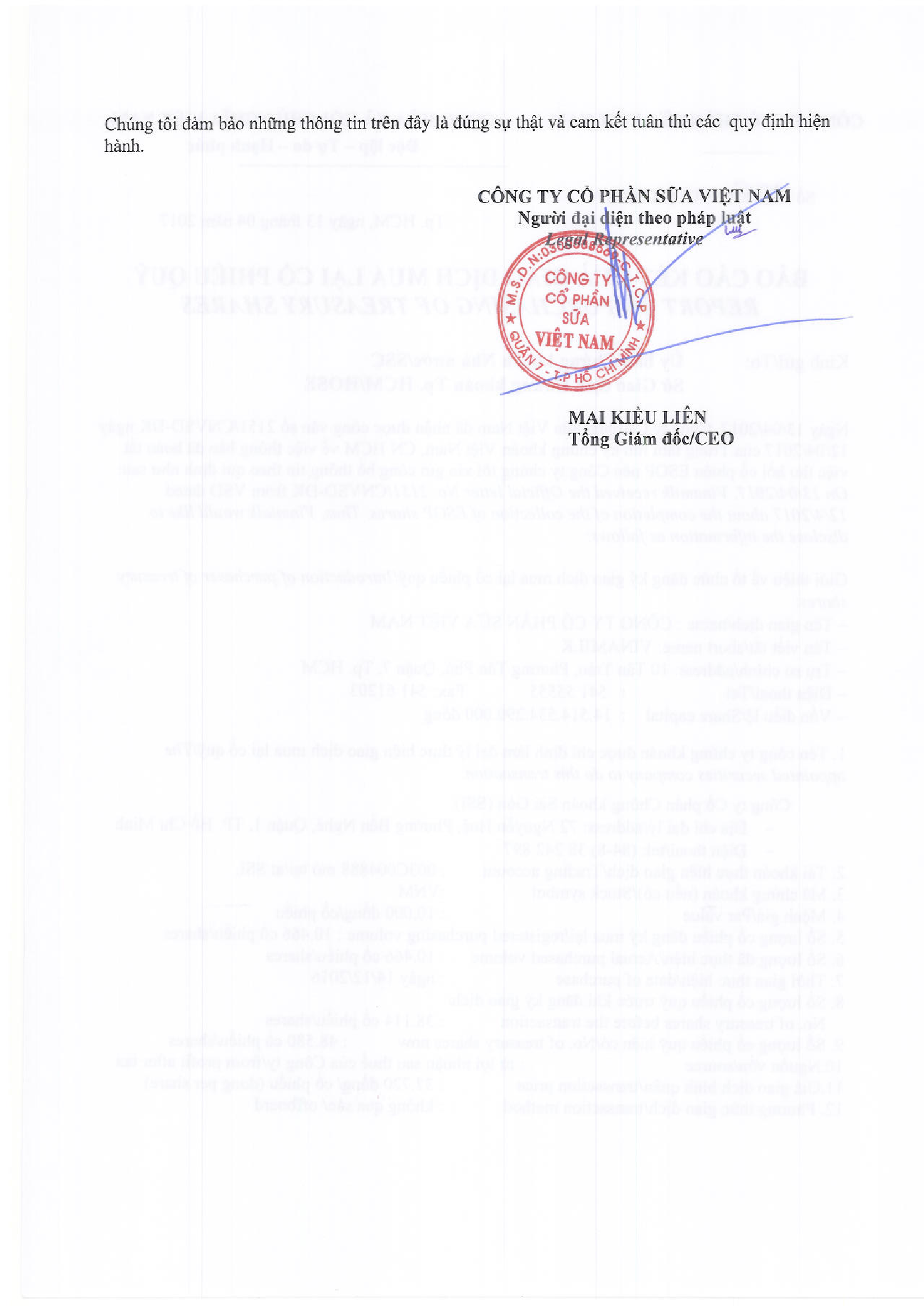 Report on purchasing of treasury shares 2