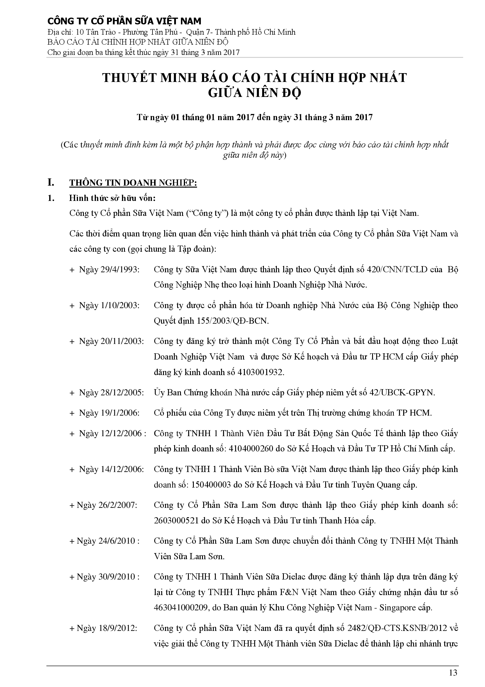 Báo cáo tài chính hợp nhất Q1/2017 13