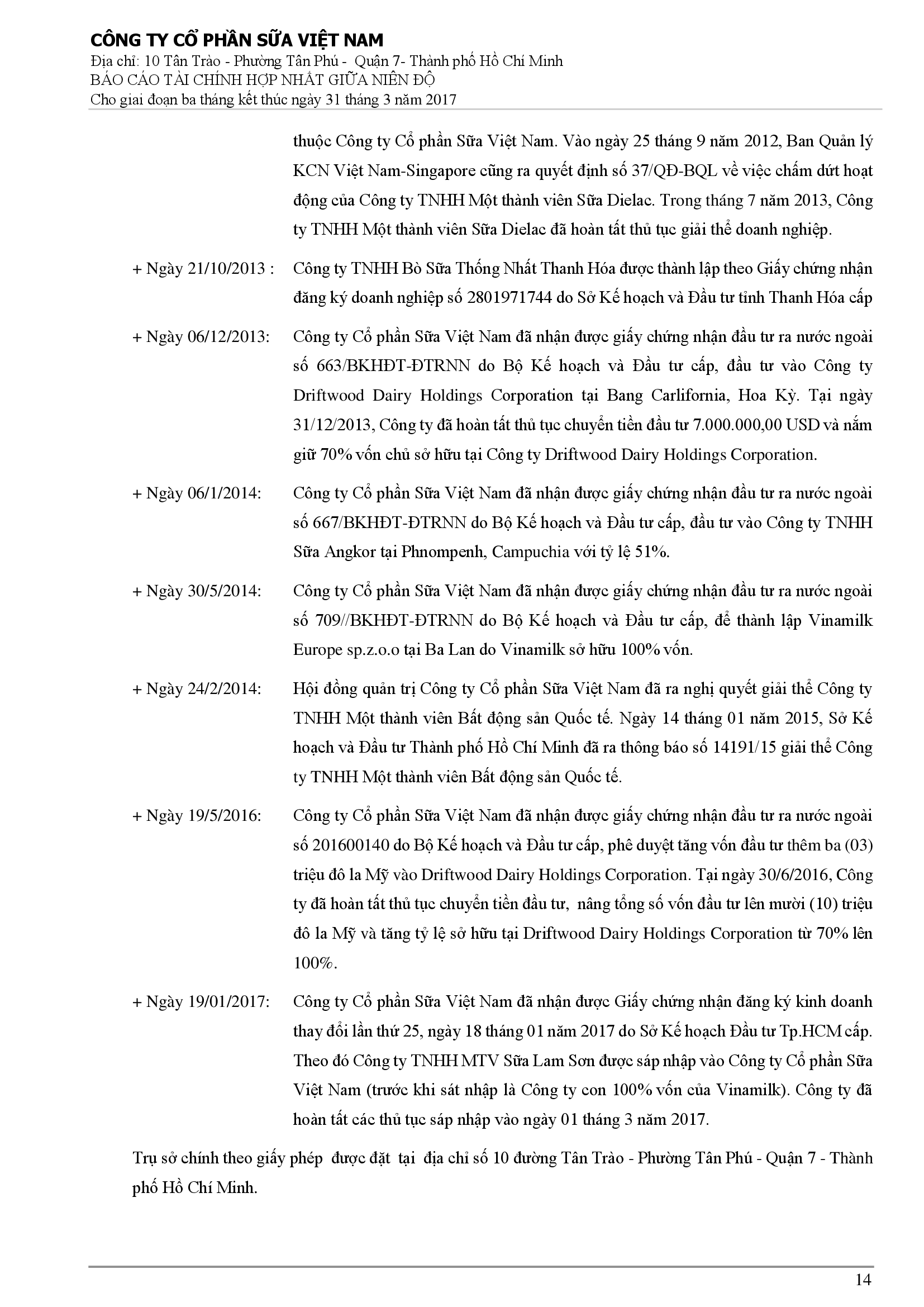 Báo cáo tài chính hợp nhất Q1/2017 14