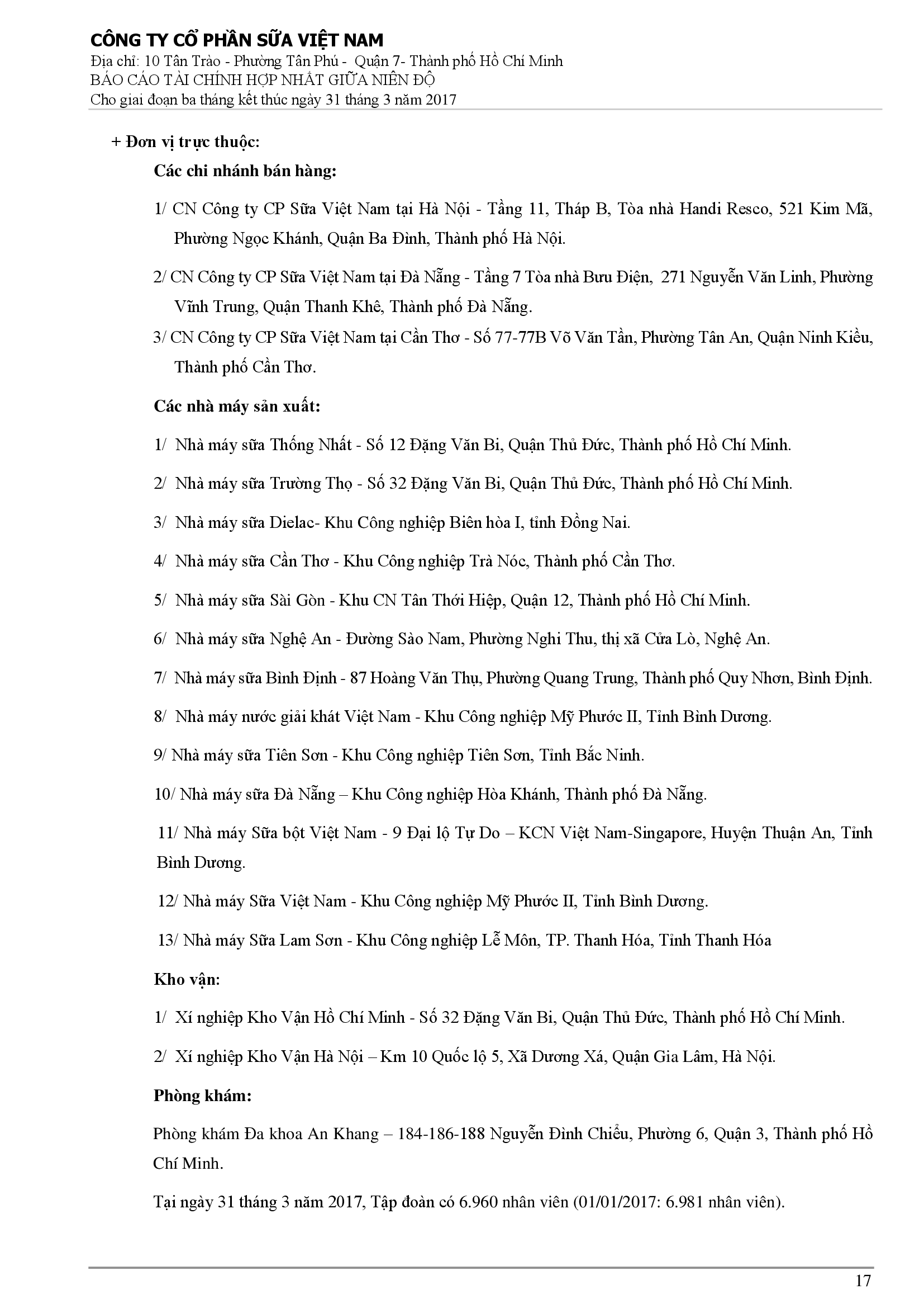 Báo cáo tài chính hợp nhất Q1/2017 17