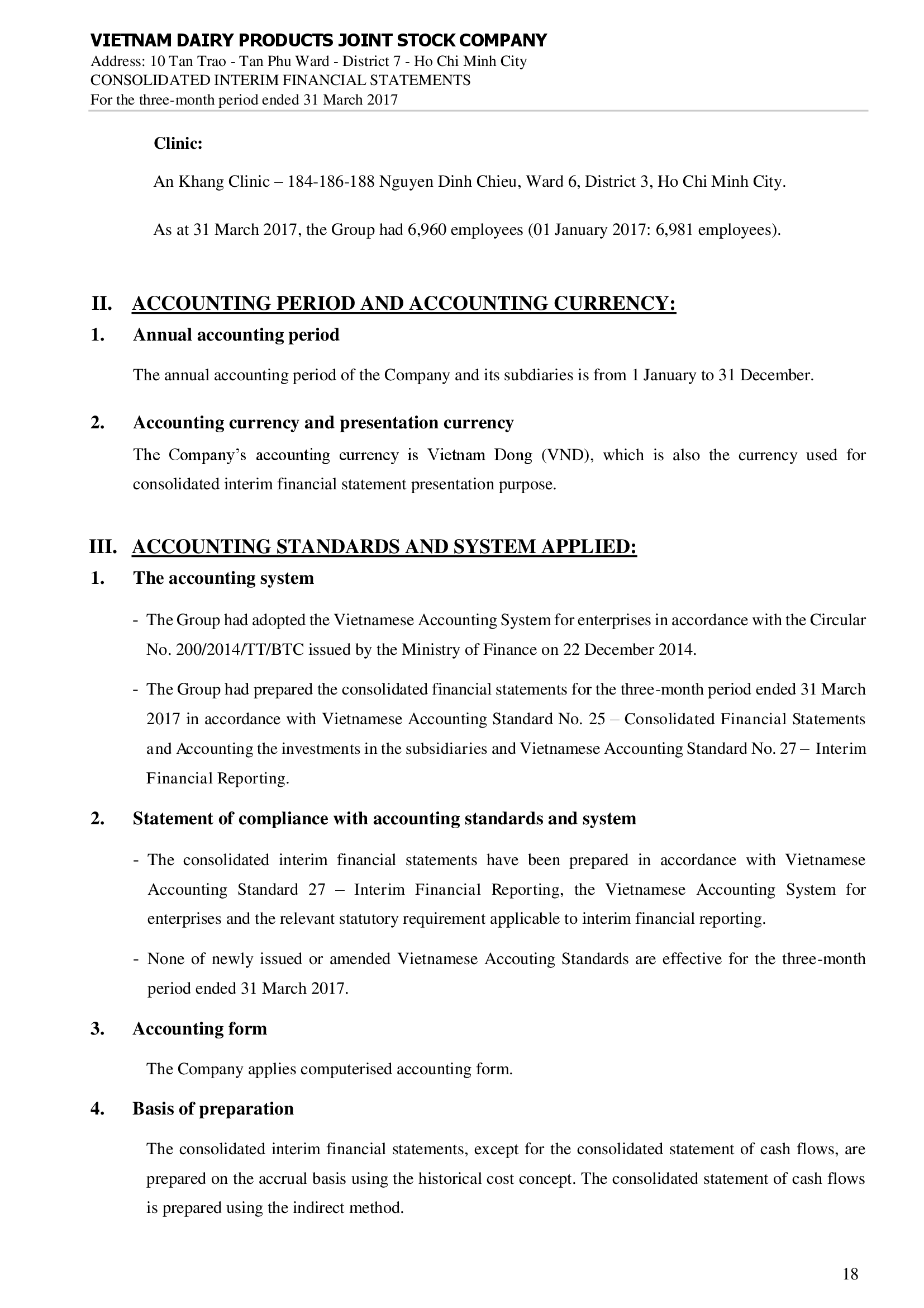 Consolidated financial statements Q1/2017 18