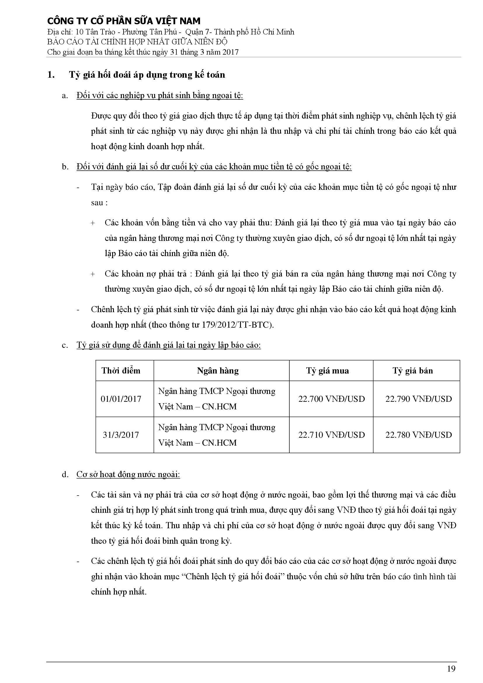 Báo cáo tài chính hợp nhất Q1/2017 19