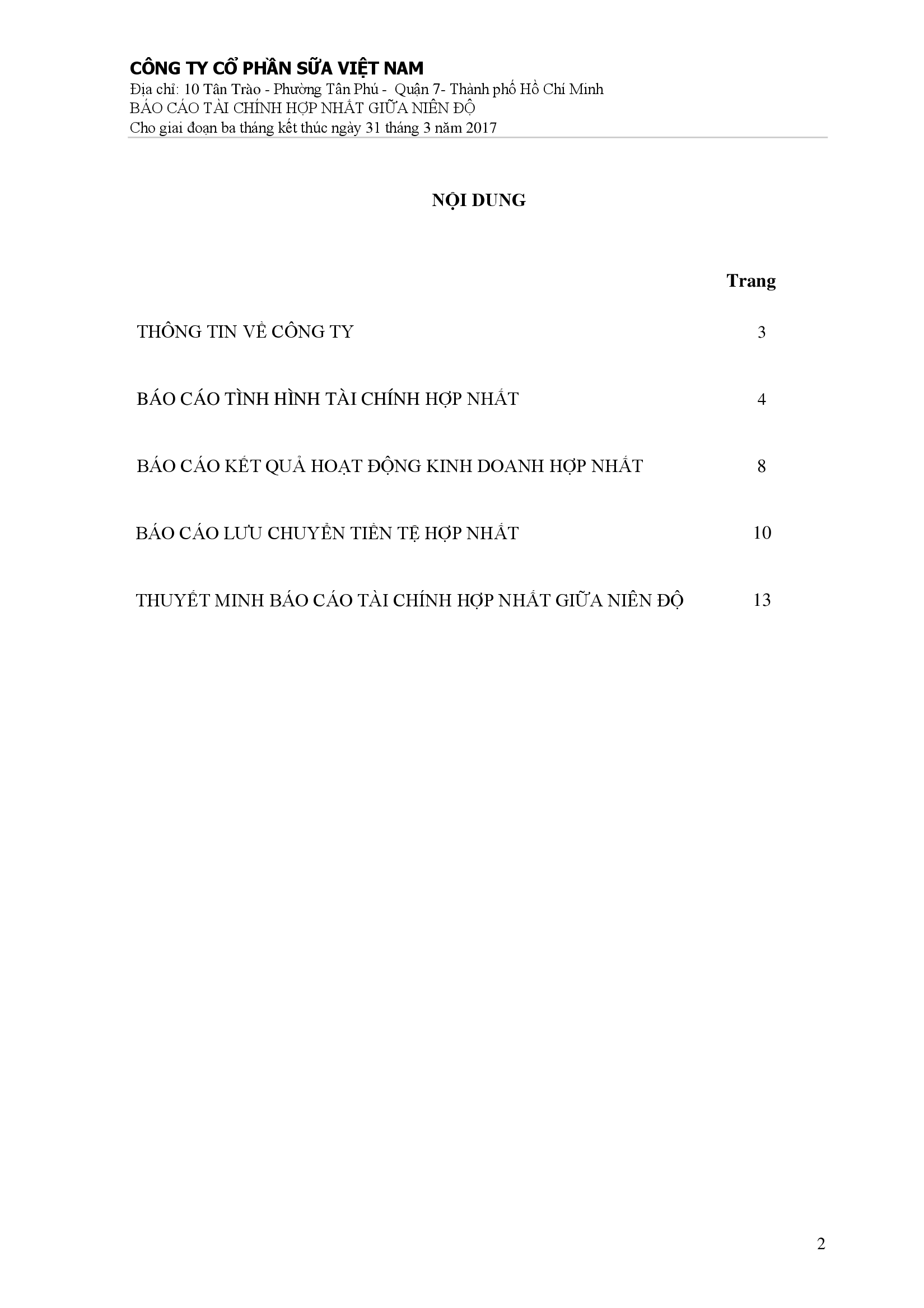 Báo cáo tài chính hợp nhất Q1/2017 2