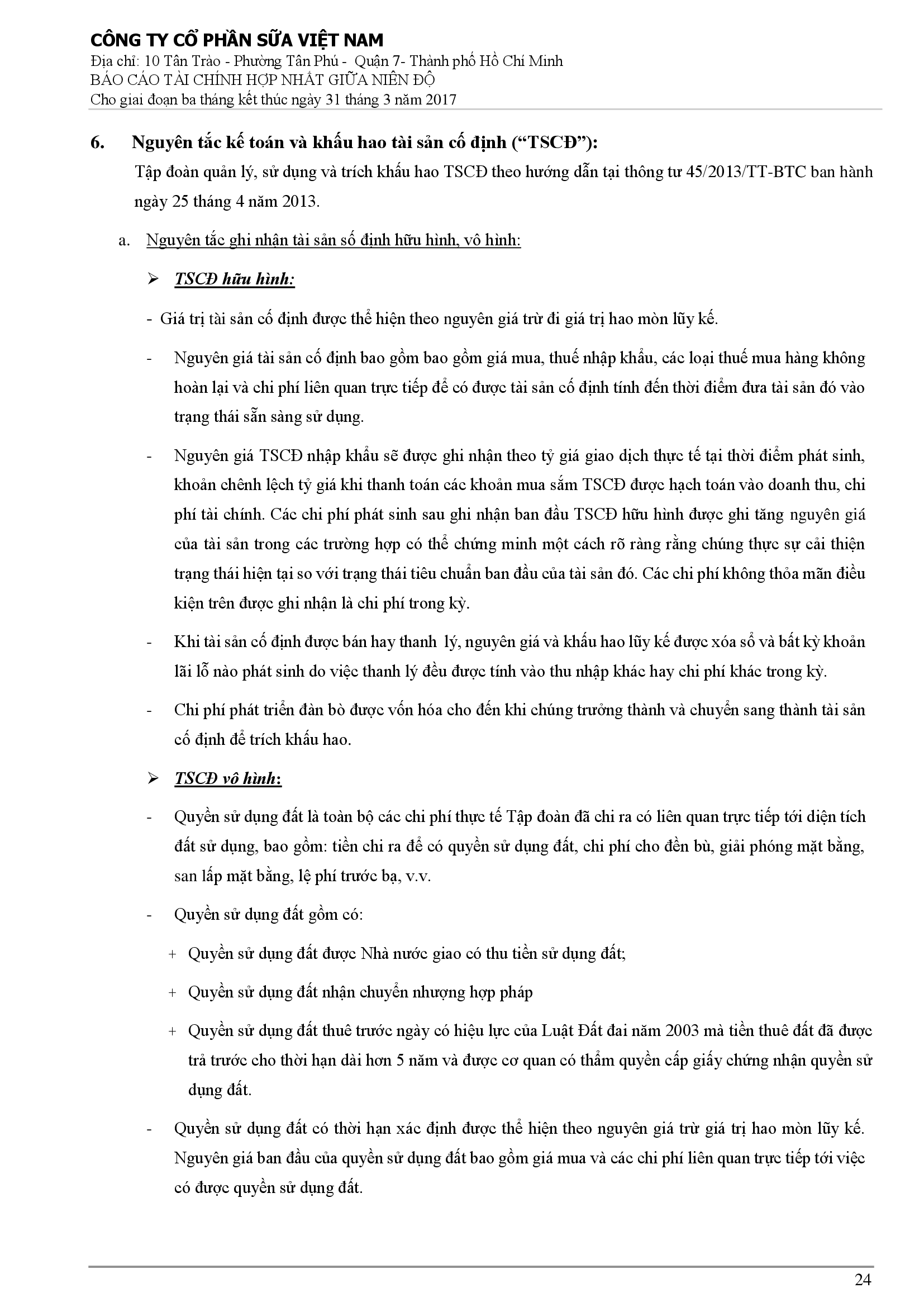 Báo cáo tài chính hợp nhất Q1/2017 24