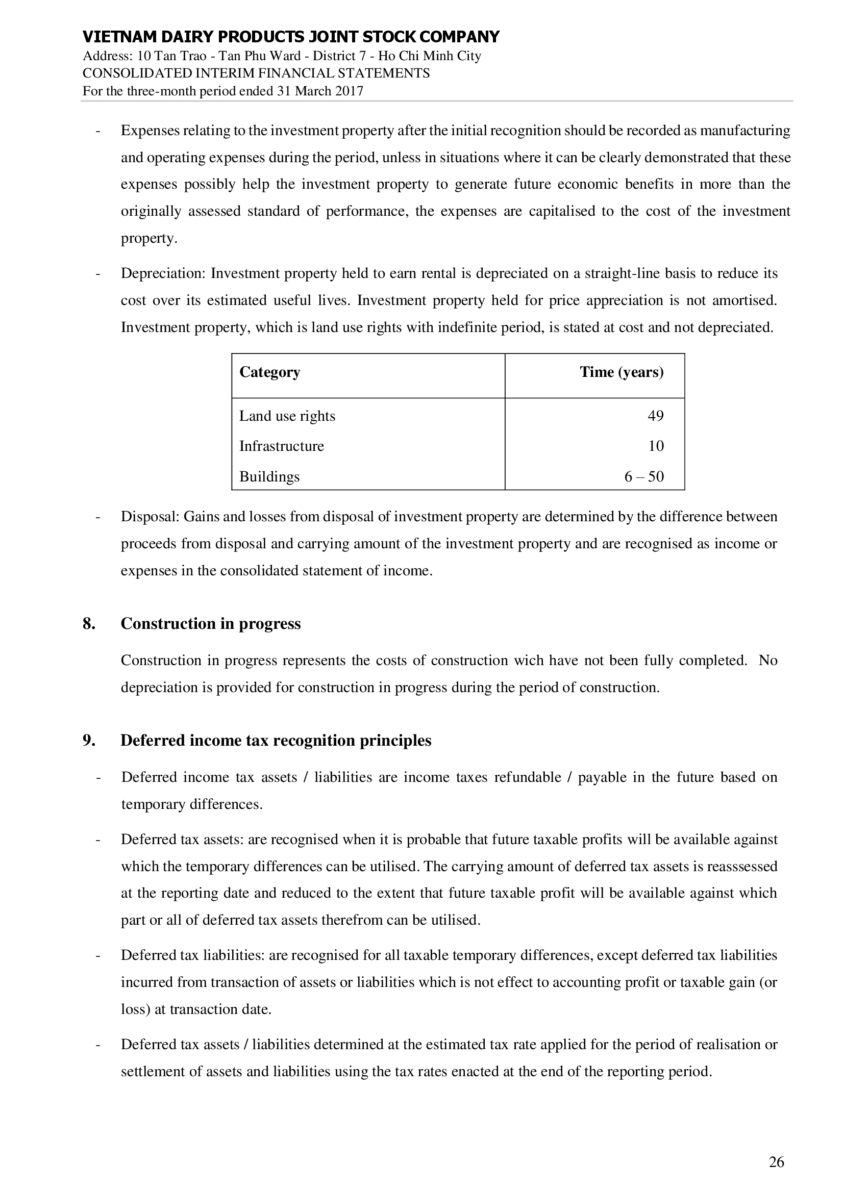Consolidated financial statements Q1/2017 26
