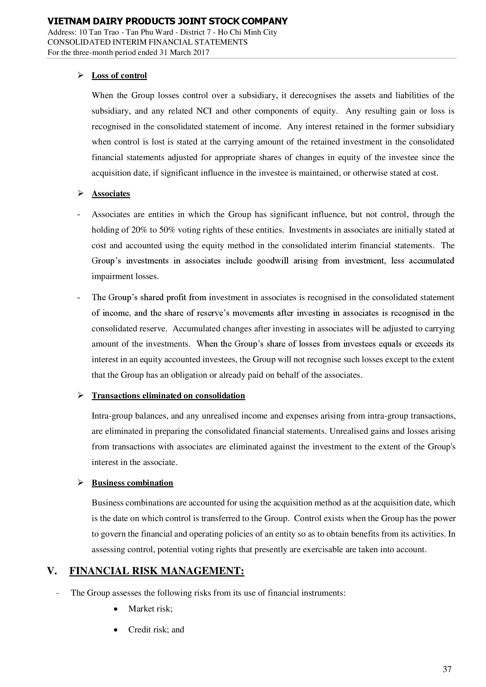 Consolidated financial statements Q1/2017 37
