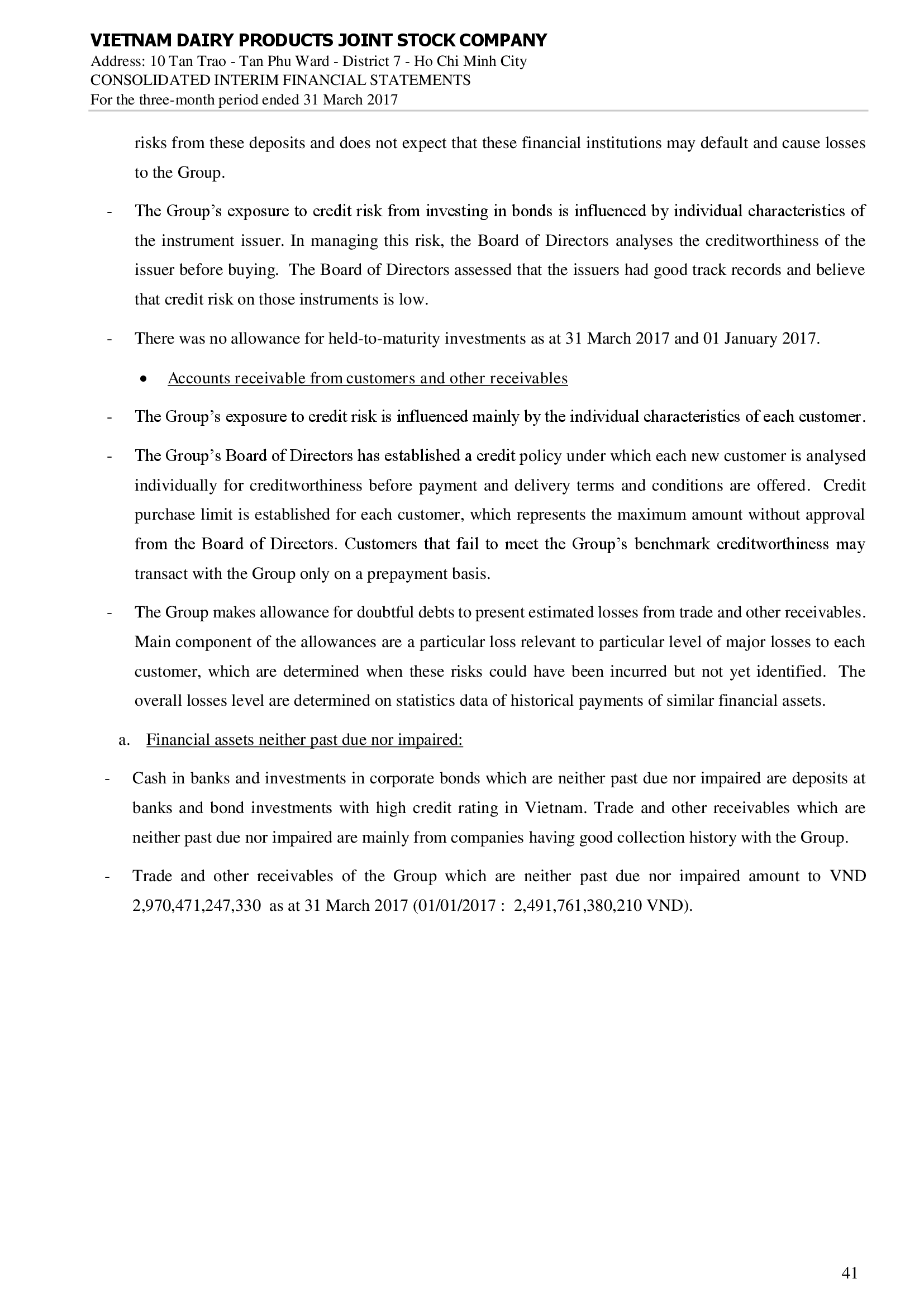 Consolidated financial statements Q1/2017 41