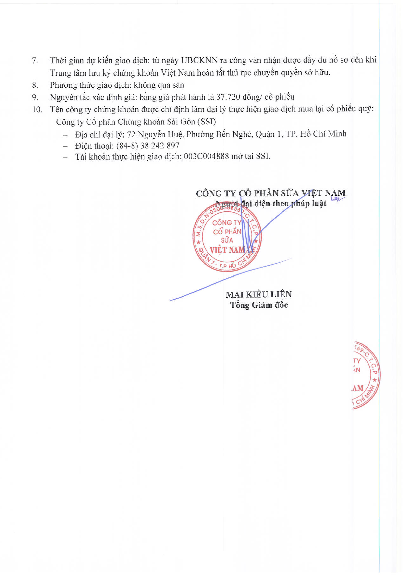 Báo cáo giao dịch mua lại cổ phiếu quỹ 2