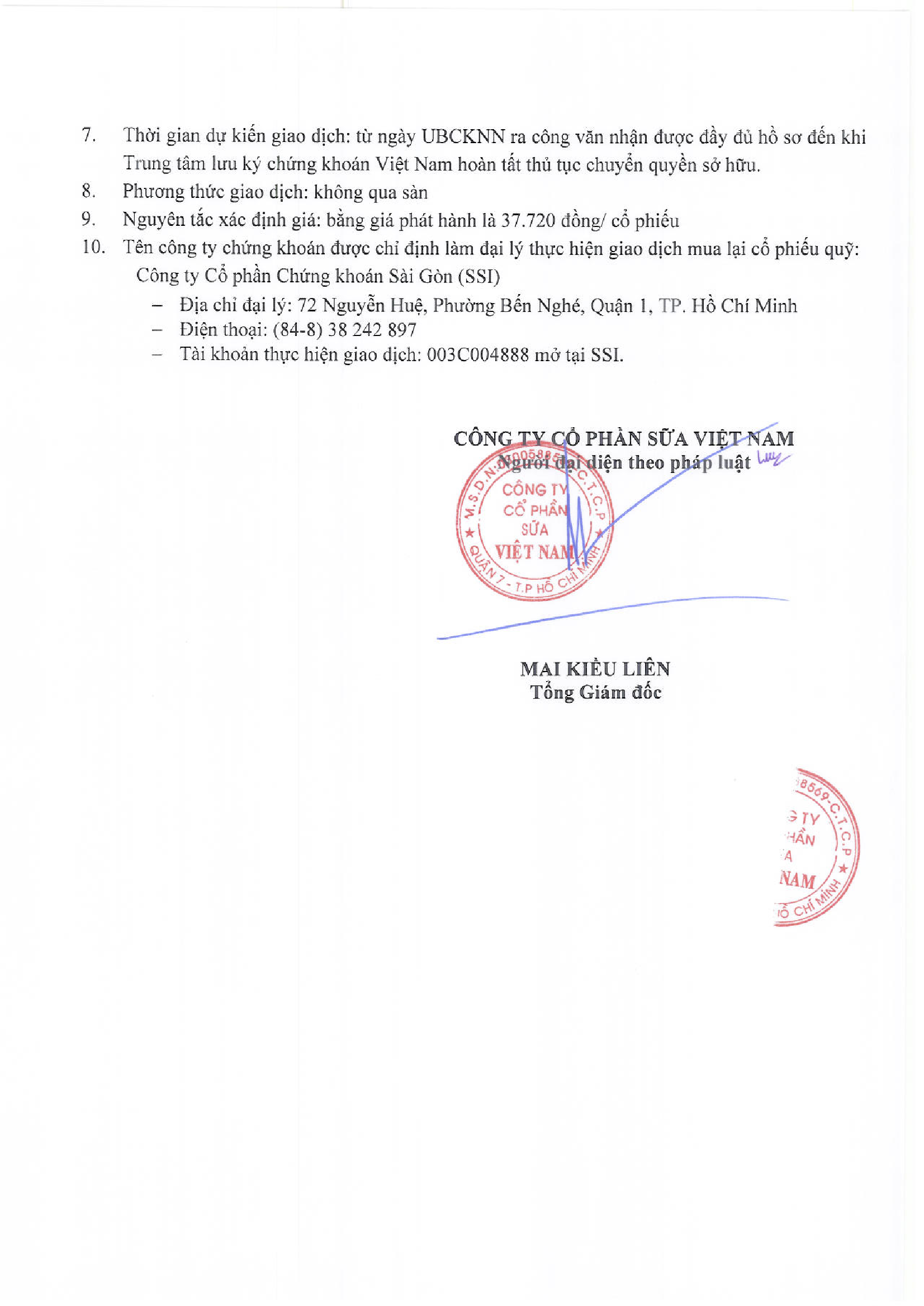 Báo cáo mua lại cổ phiếu quỹ 2