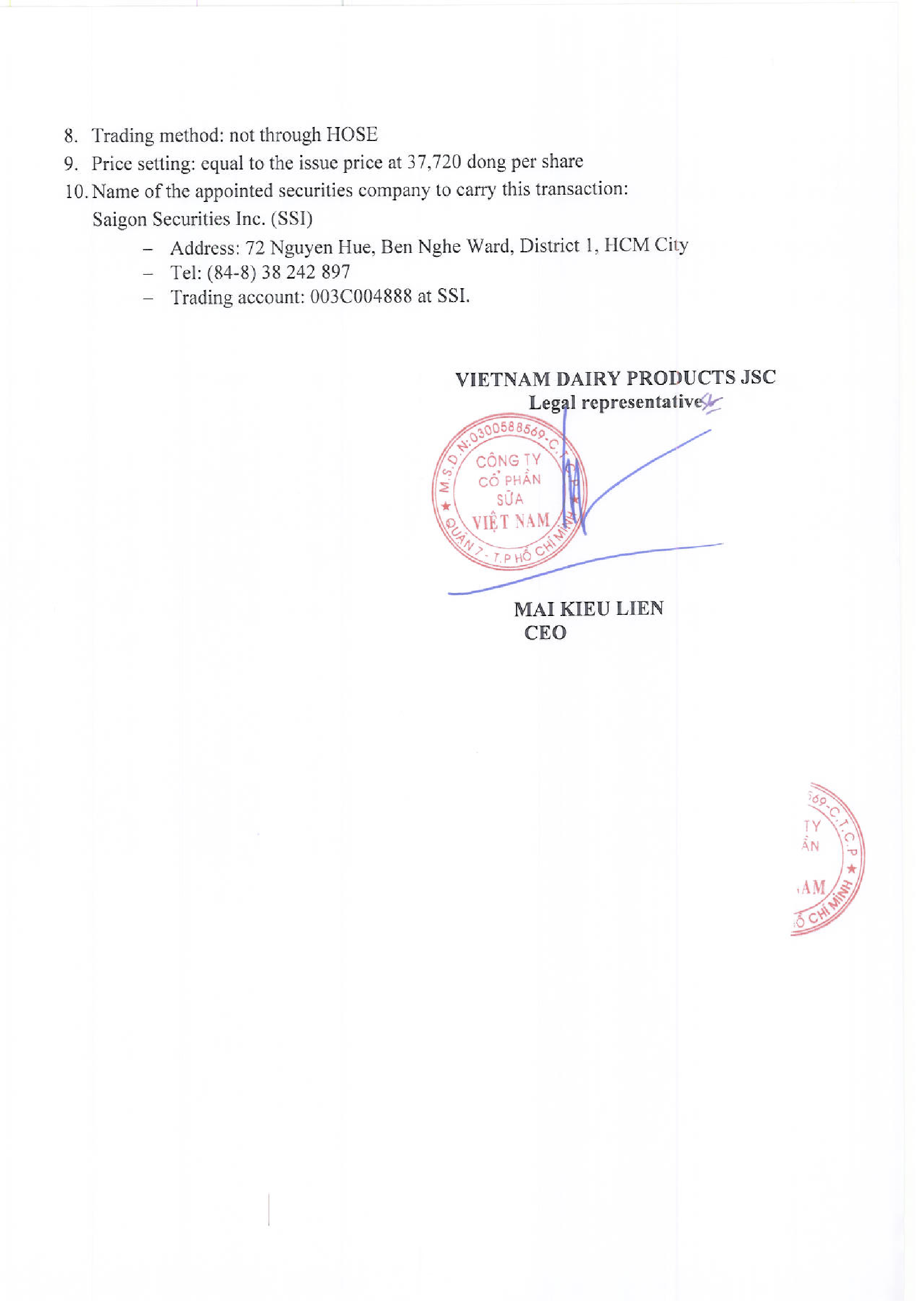 Annoucement of buying back shares 2