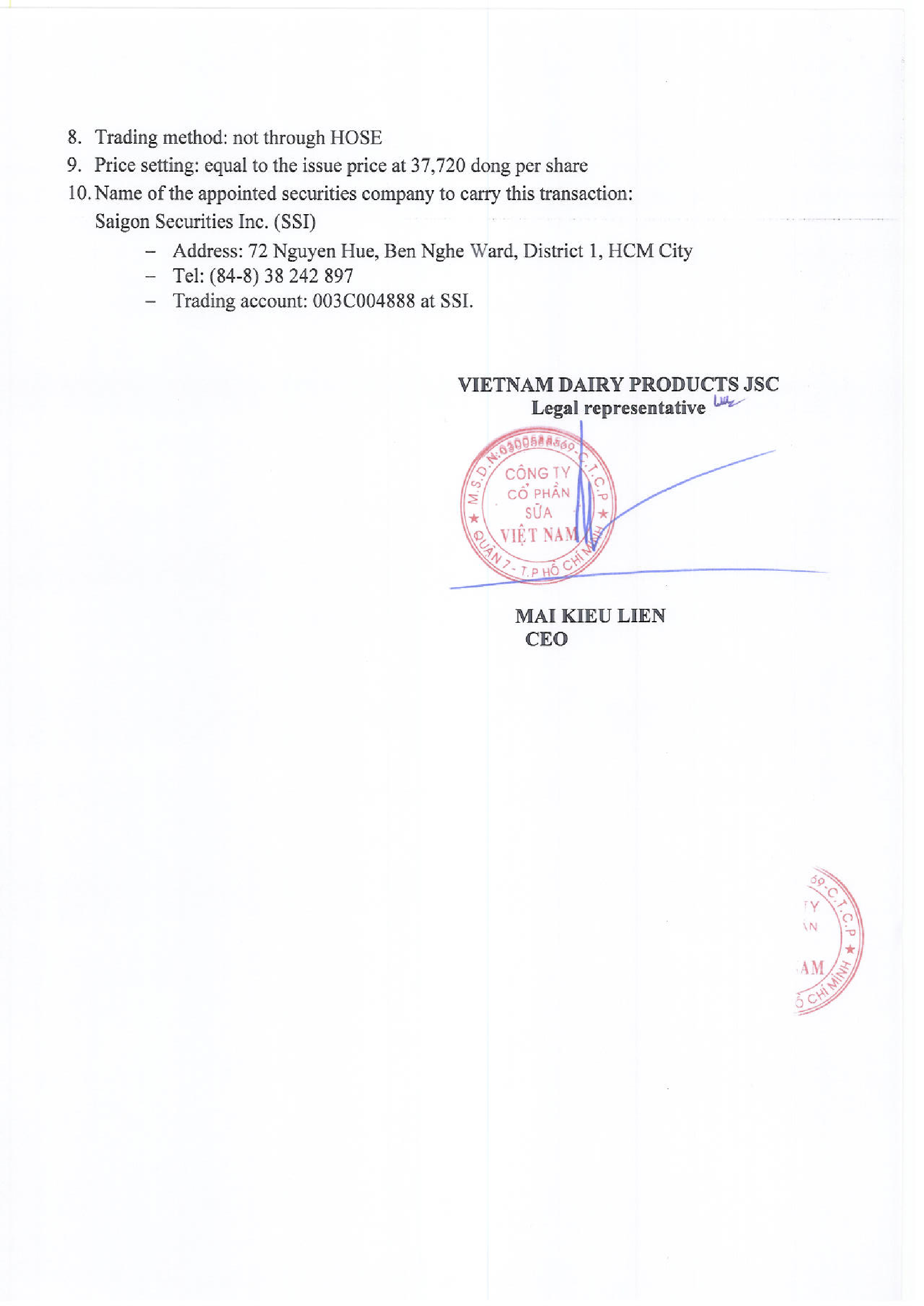 Annoucement of buying back shares 2