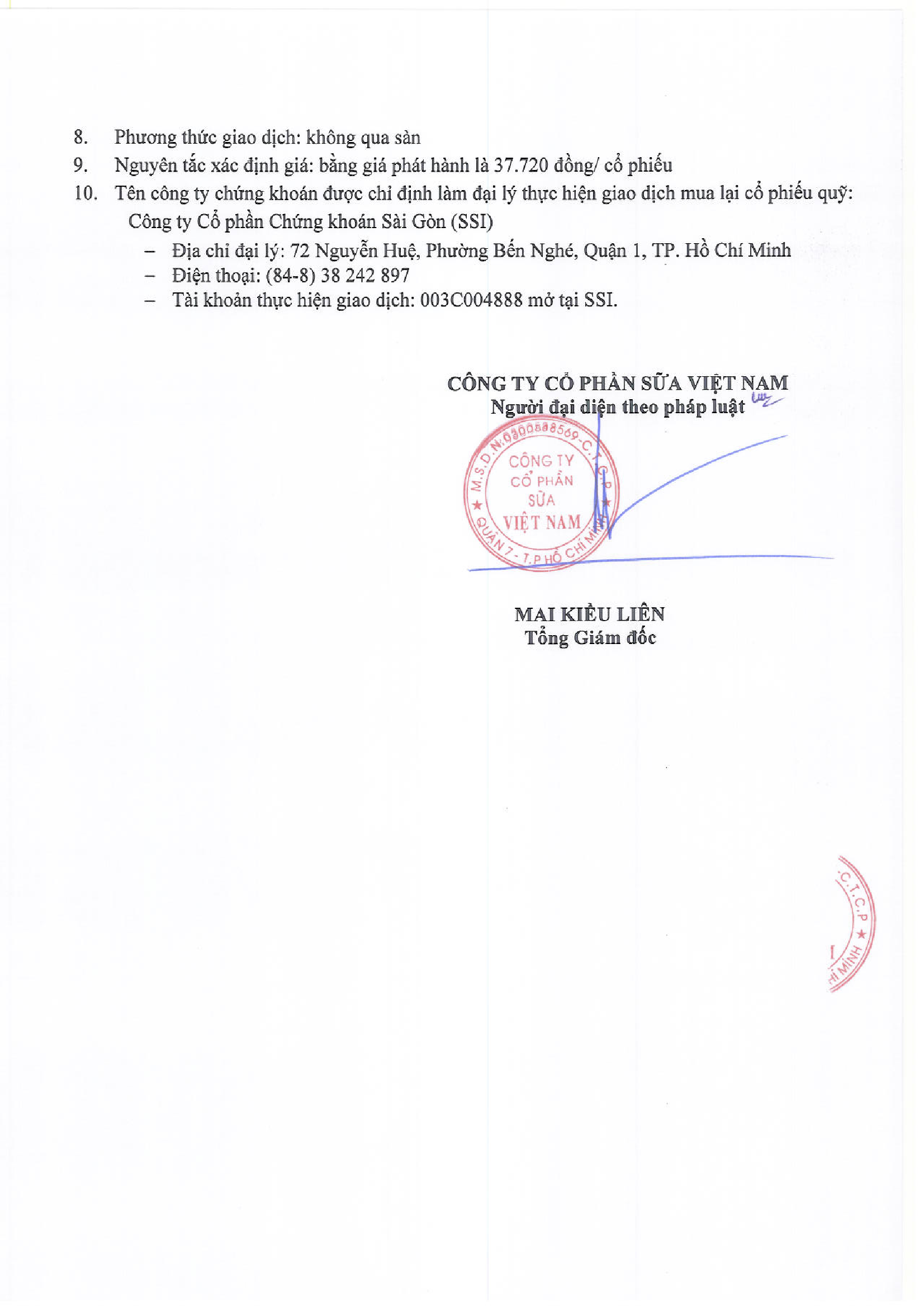 Báo cáo giao dịch mua lại cổ phiếu quỹ 2