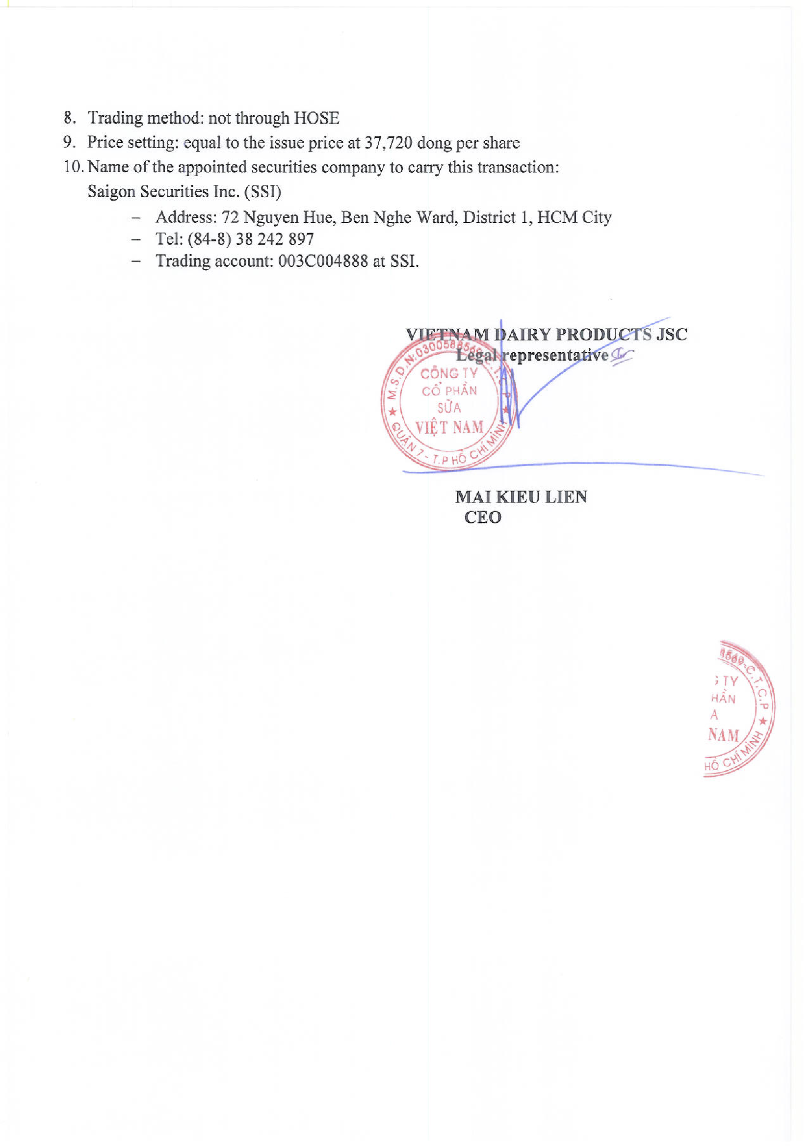 Annoucement of buying back shares 2