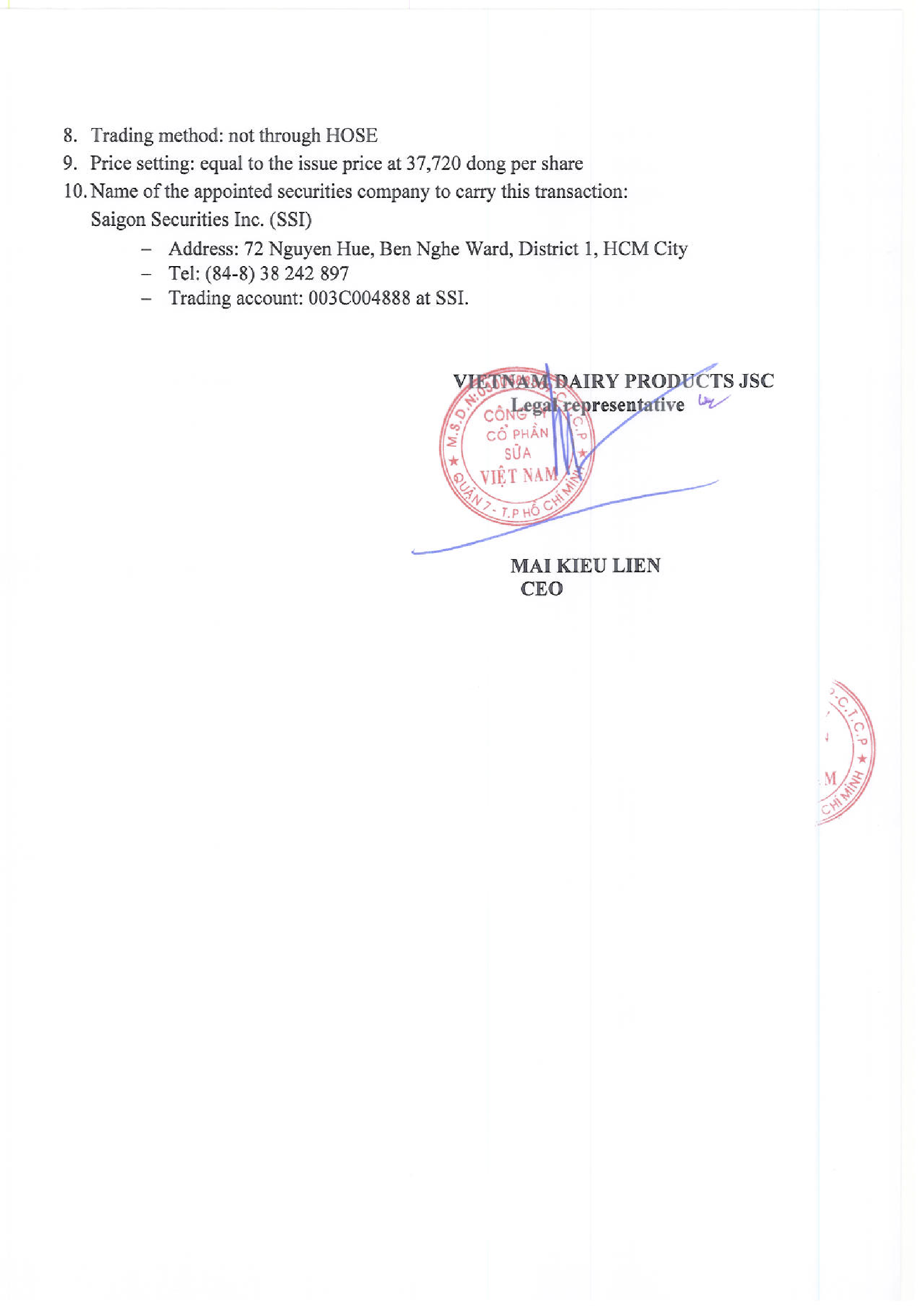 Annoucement of buying back shares 2