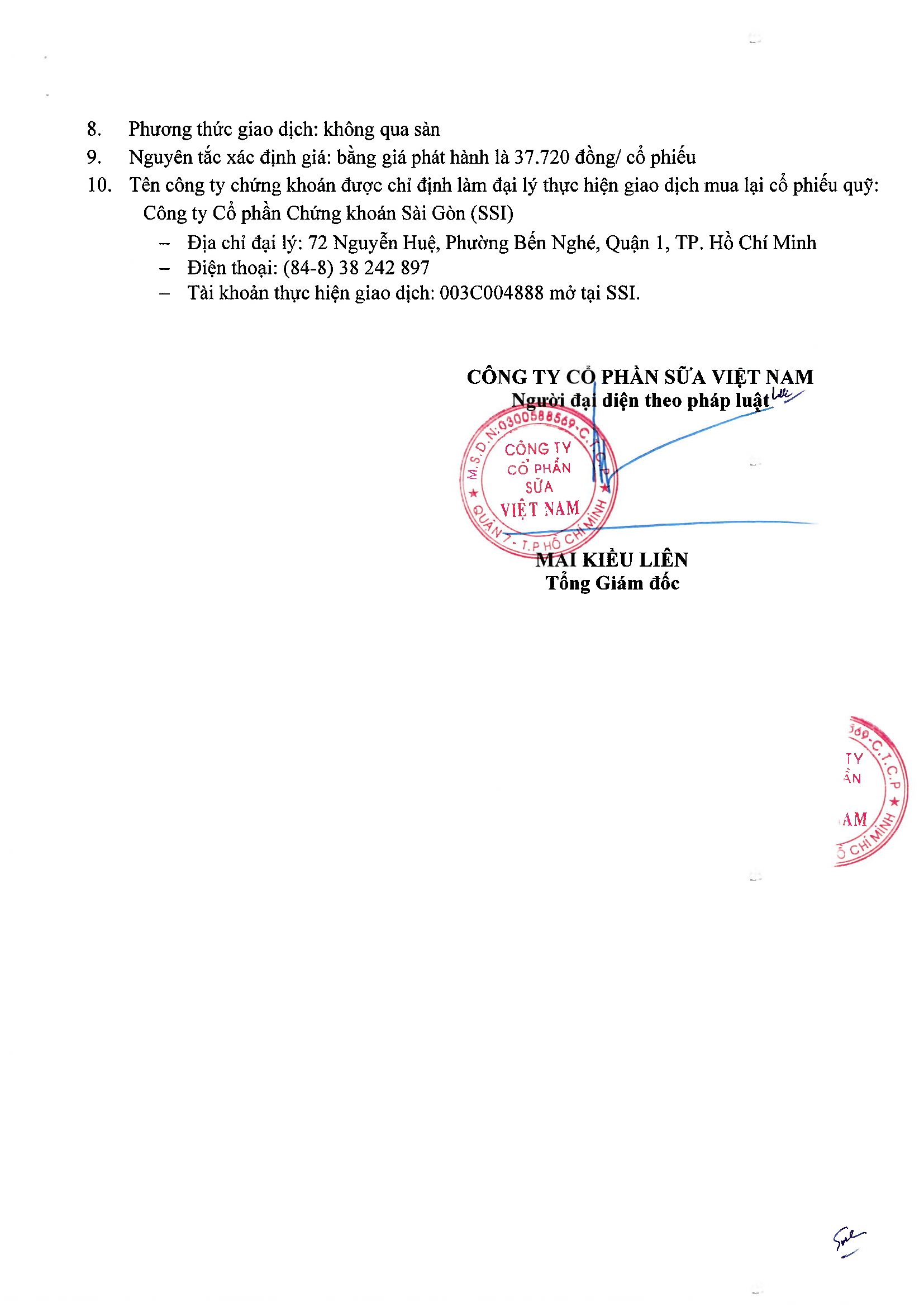 Báo cáo giao dịch mua lại cổ phiếu quỹ 2