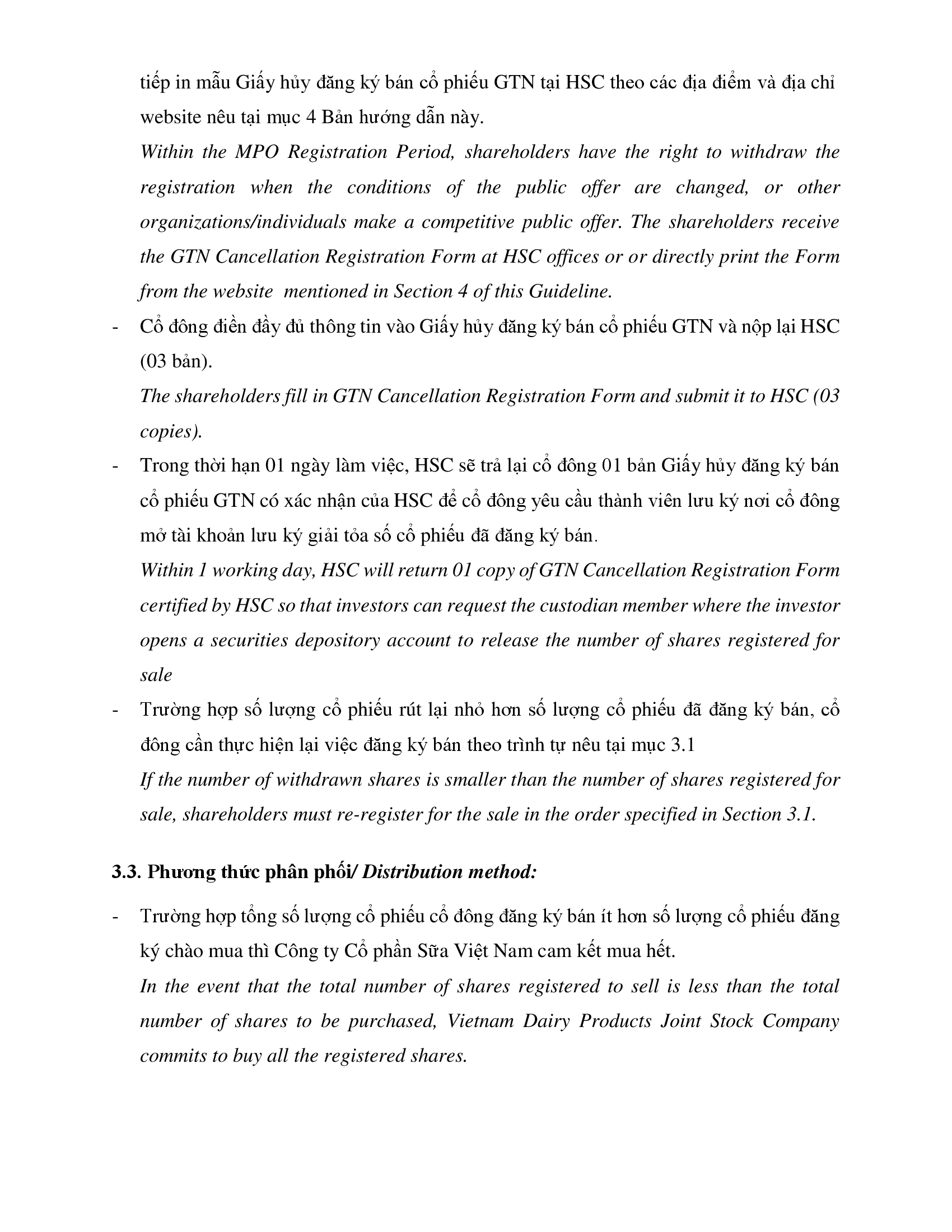 Hướng dẫn về đăng ký chào mua công khai 5