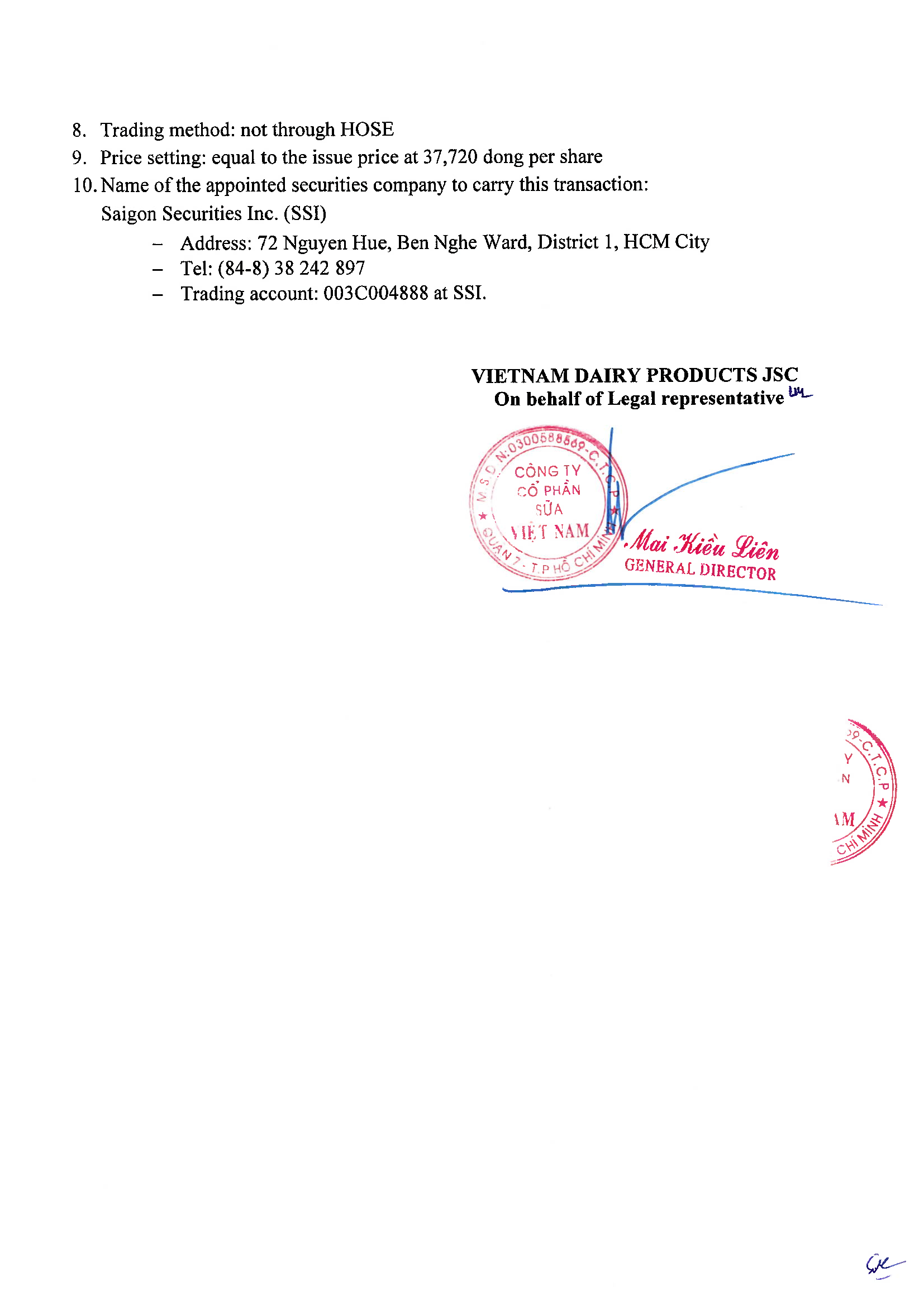 Annoucement of buying back shares 2