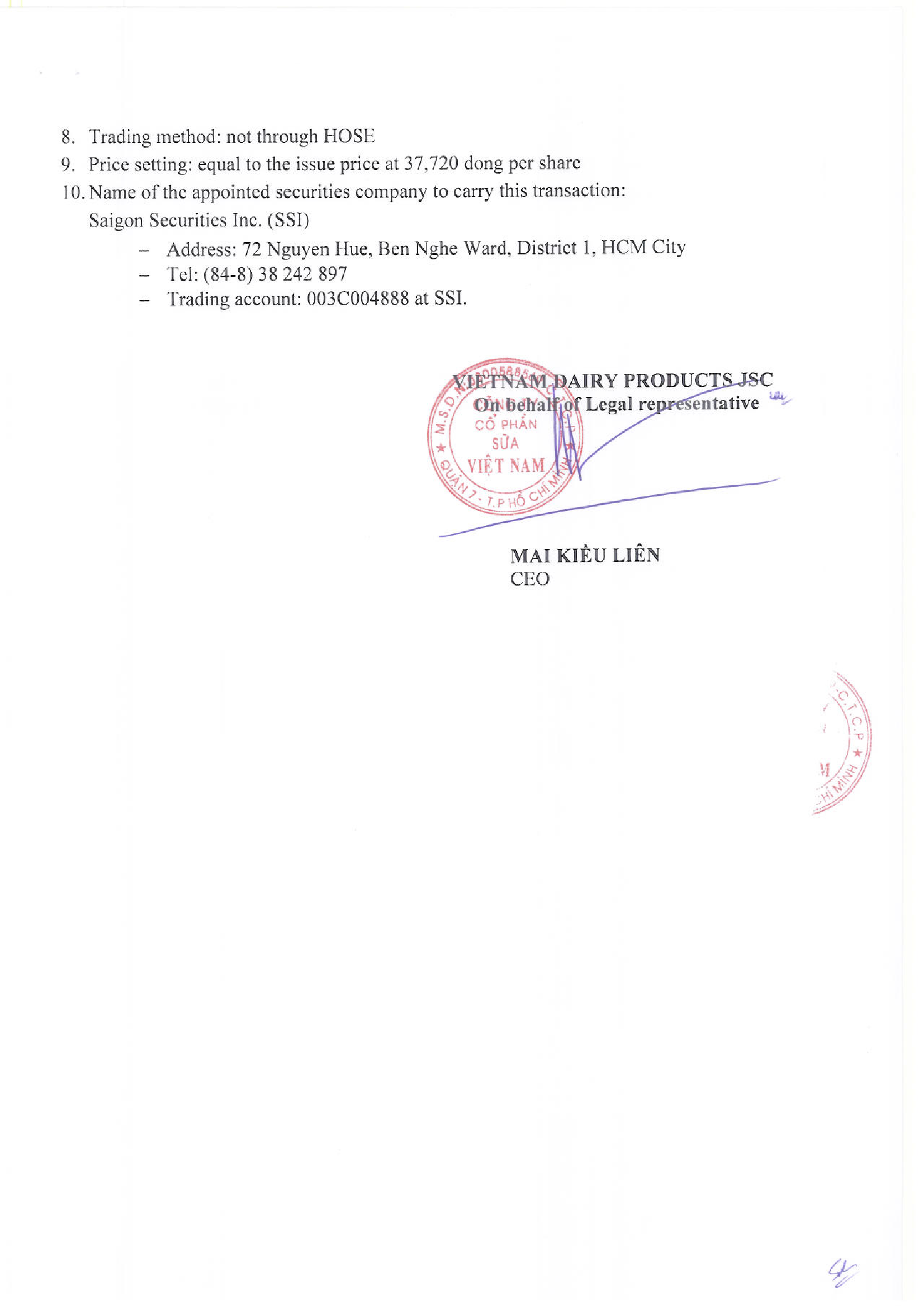 Annoucement of buying back shares 2