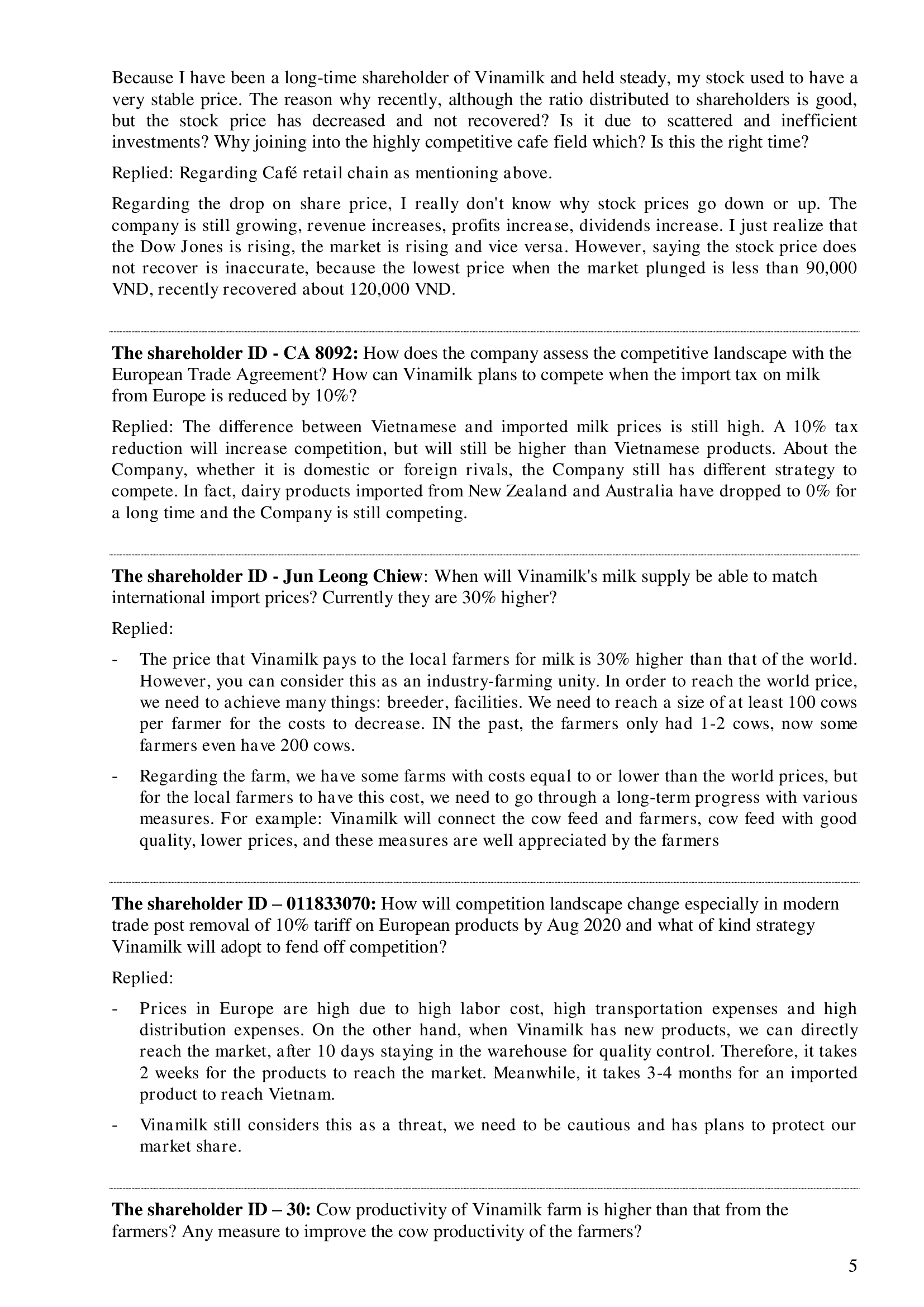 The minutes of annual general meeting of shareholders 2020 5