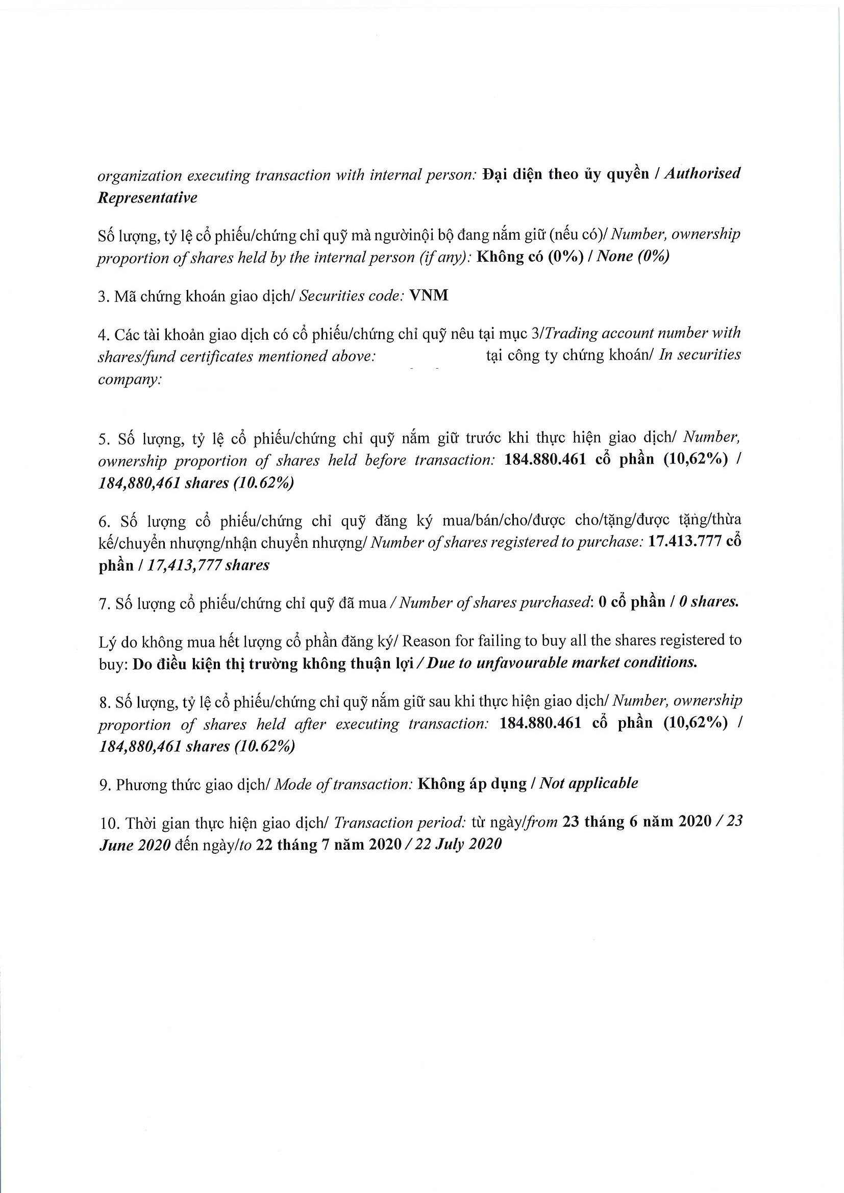 Report on results of transaction of internal person from PLATINUM VICTORY PTE. LTD. 3