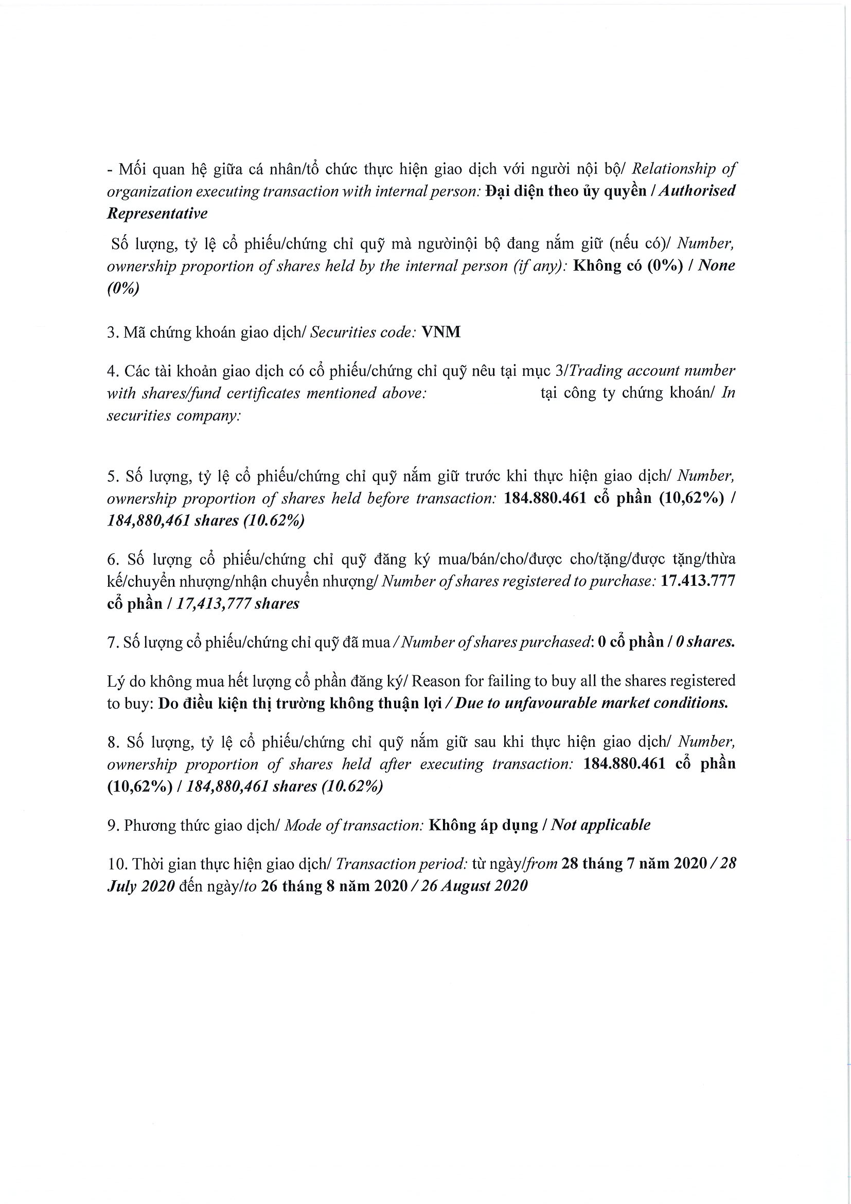 Report on results of transaction of internal person from PLATINUM VICTORY PTE. LTD. 3