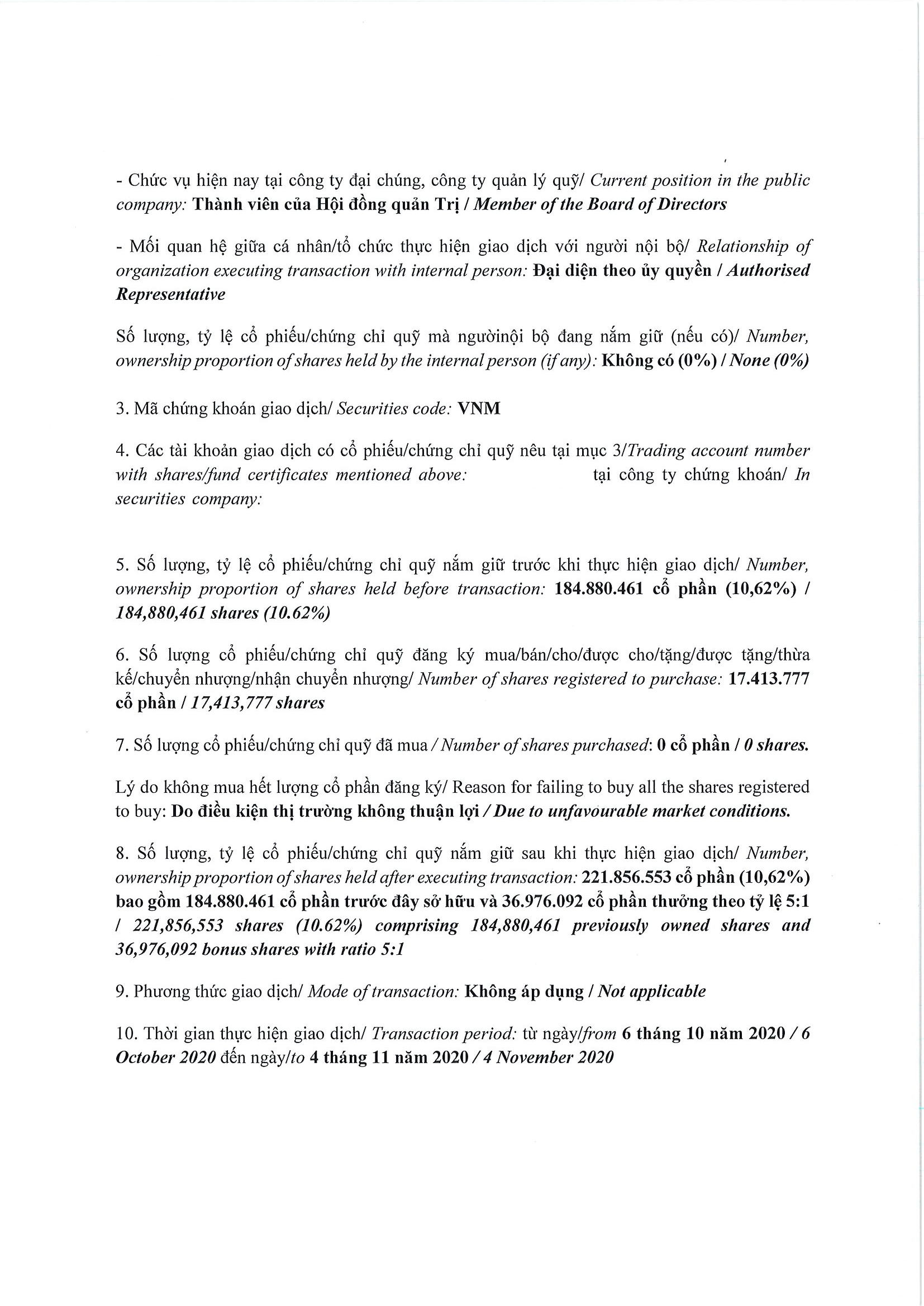 Report on results of transaction of internal person from PLATINUM VICTORY PTE. LTD. 3