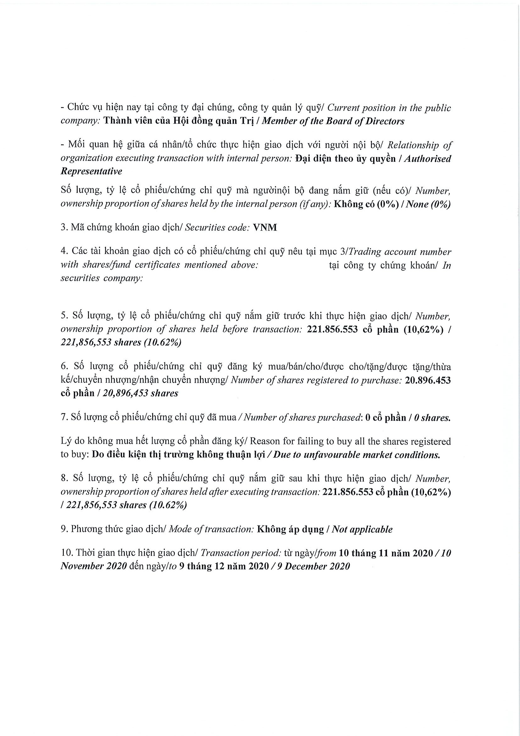 Report on results of transaction of internal person from PLATINUM VICTORY PTE. LTD. 3