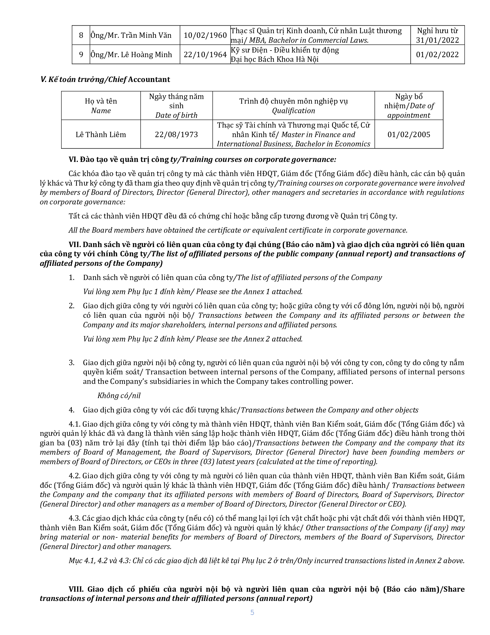 Report on corporate governance 30-06-2022 5