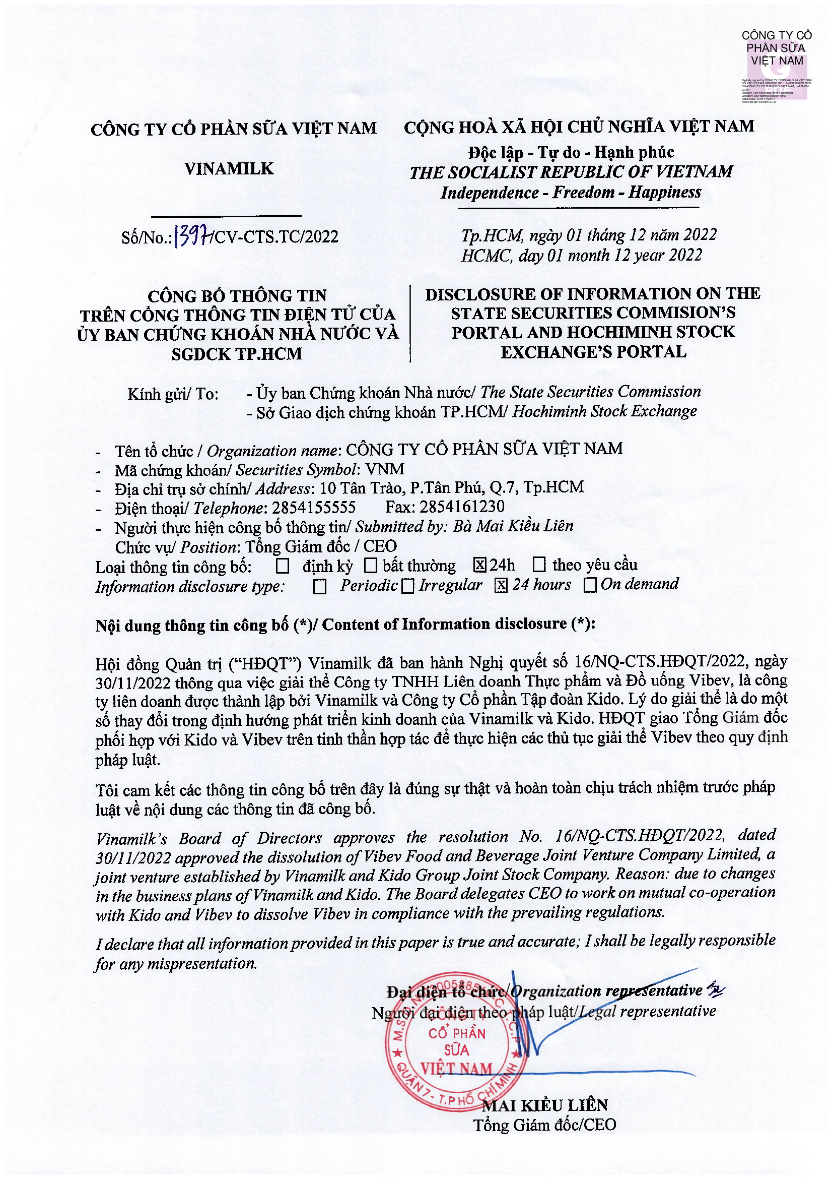 Nghị quyết Hội Đồng Quản Trị số 16/2022 1