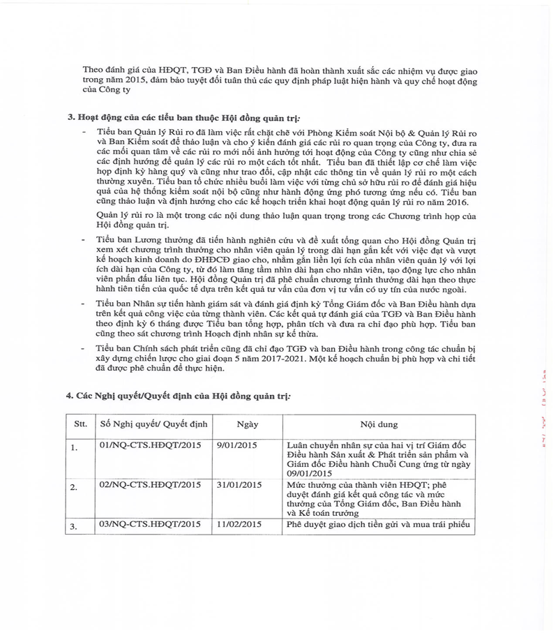 Báo cáo tình hình quản trị công ty năm 2015 3