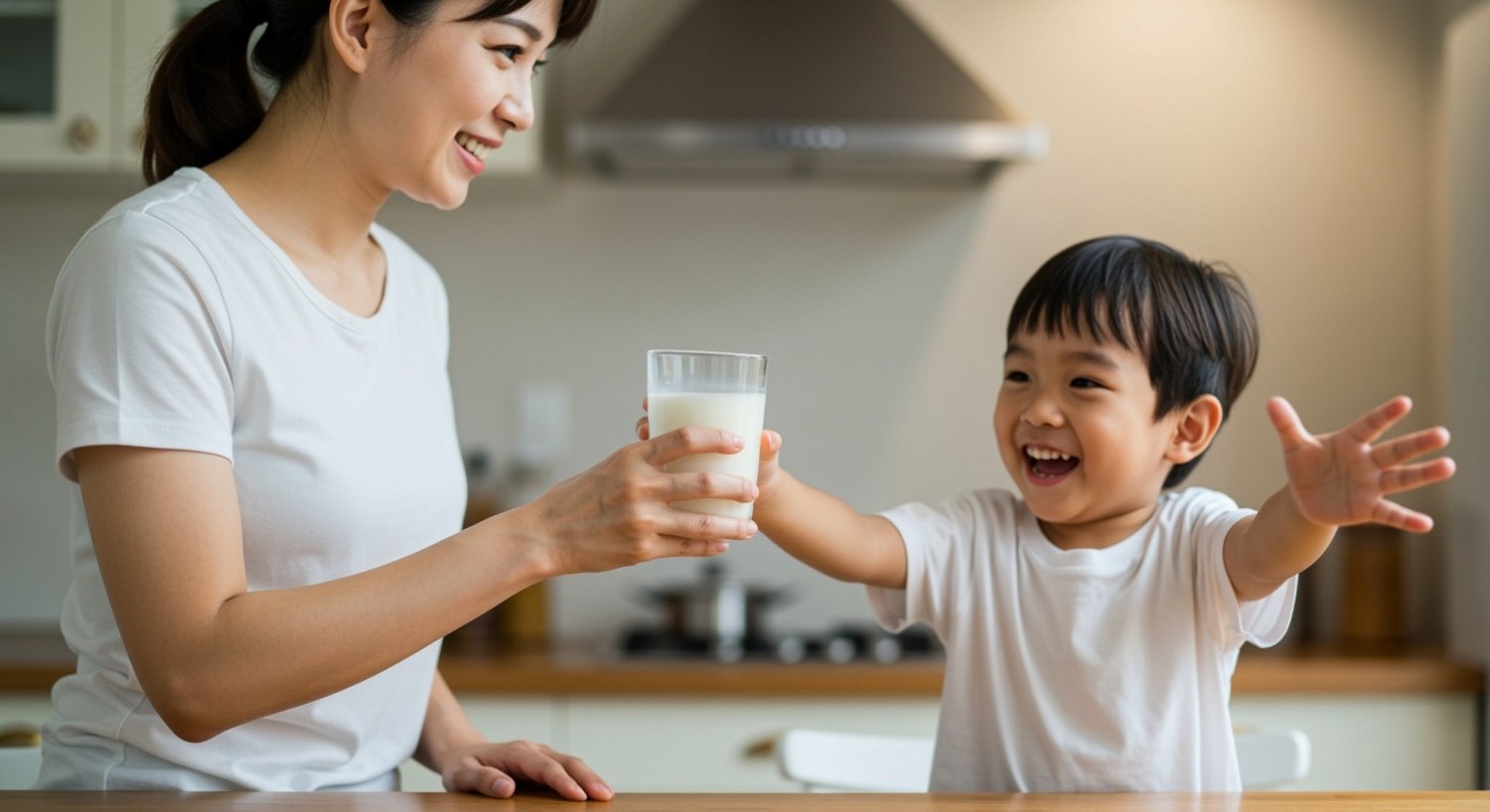 Cha mẹ nên tạo sự hứng khởi khi trẻ bú sữa