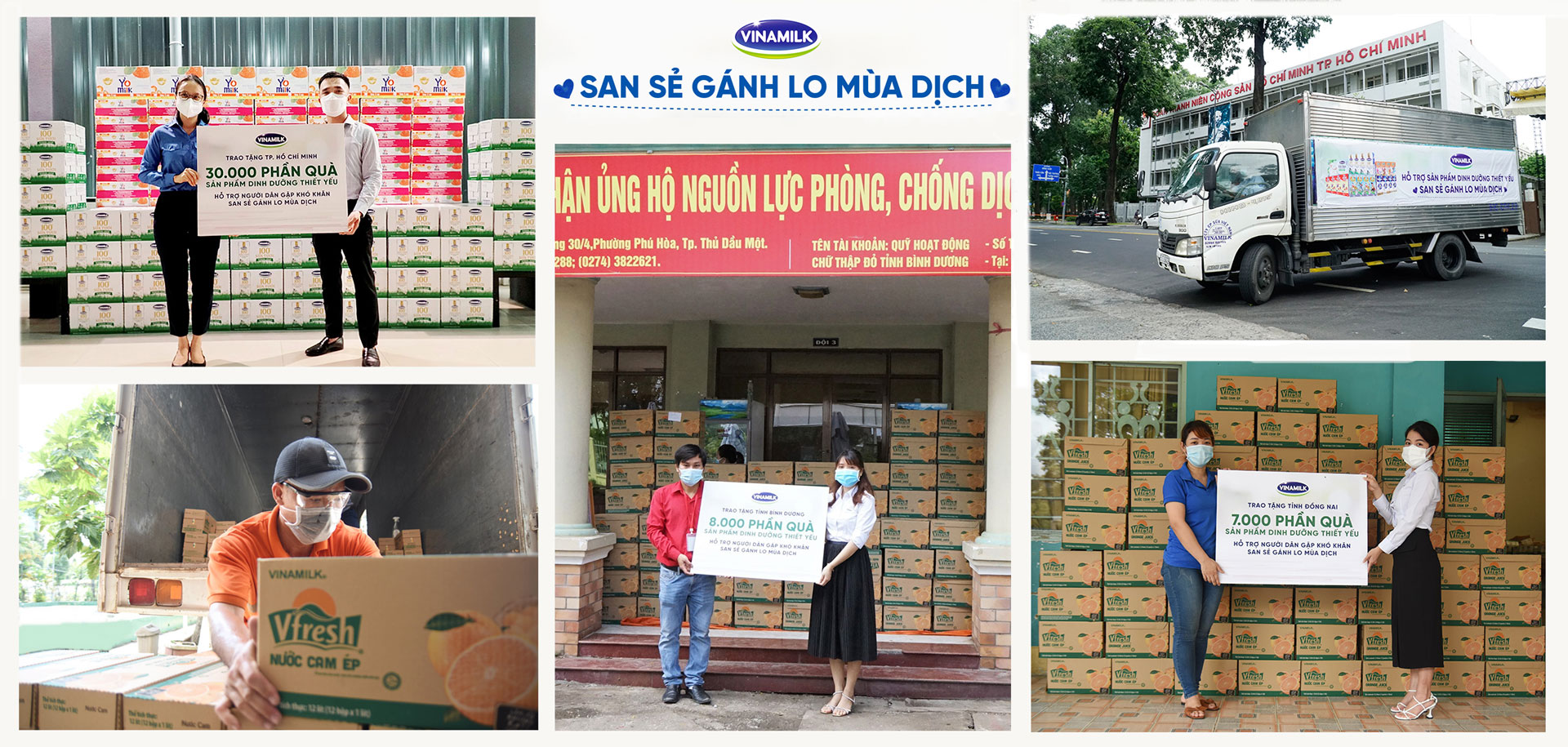 San sẻ khó khăn mùa dịch, Vinamilk tặng 45.000 phần quà cho người dân gặp khó khăn tại TP.HCM, Bình Dương, Đồng Nai 1